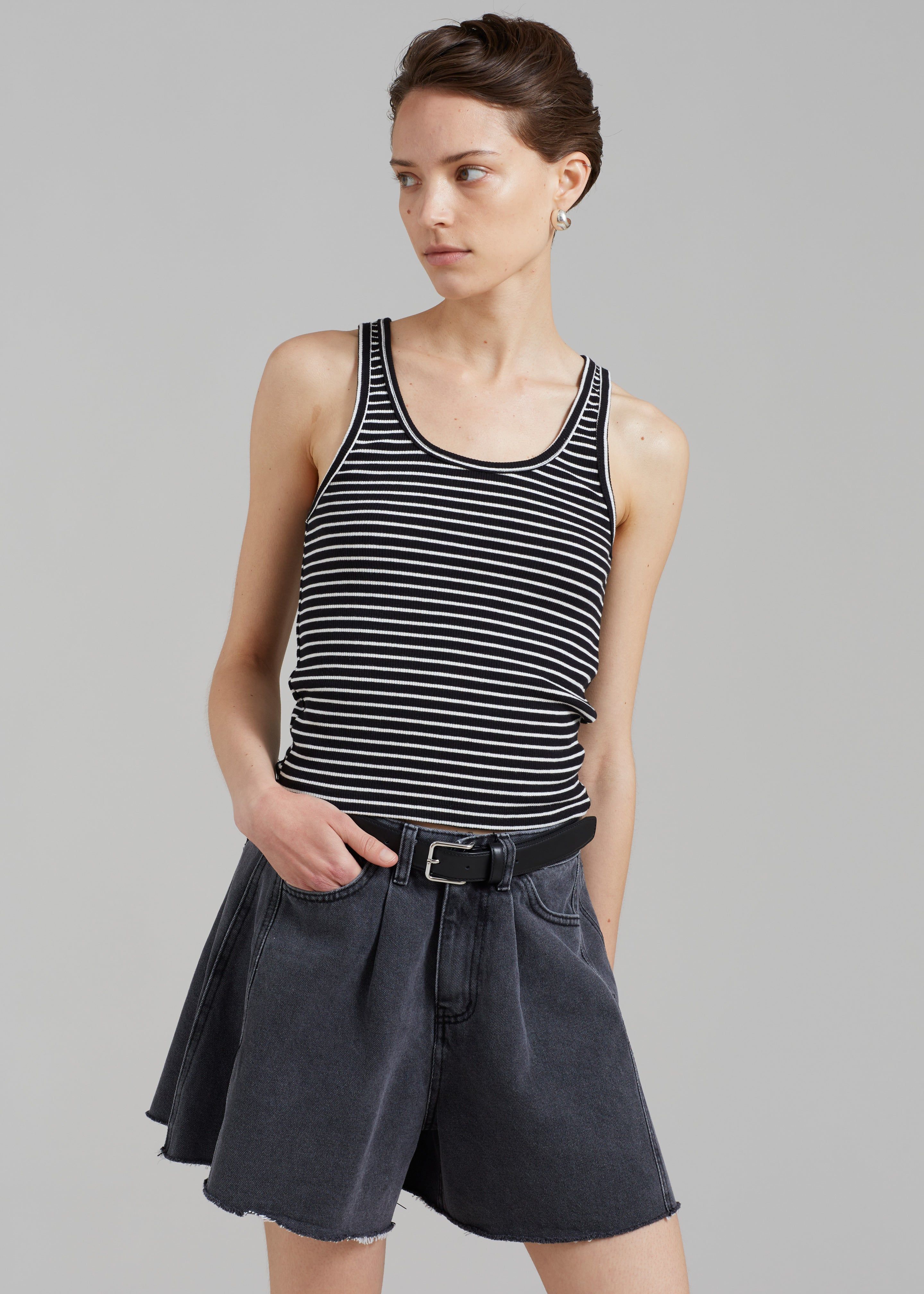 Bryn Tank Top - White Stripe sold by Frankie Shop