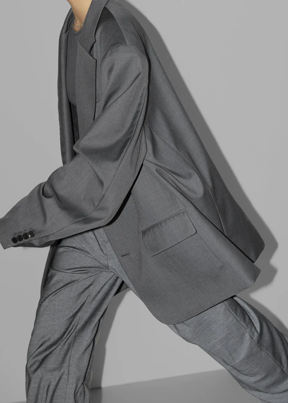 Dee Maxi Oversized Blazer - Charcoal sold by Frankie Shop product image thumbnail 3