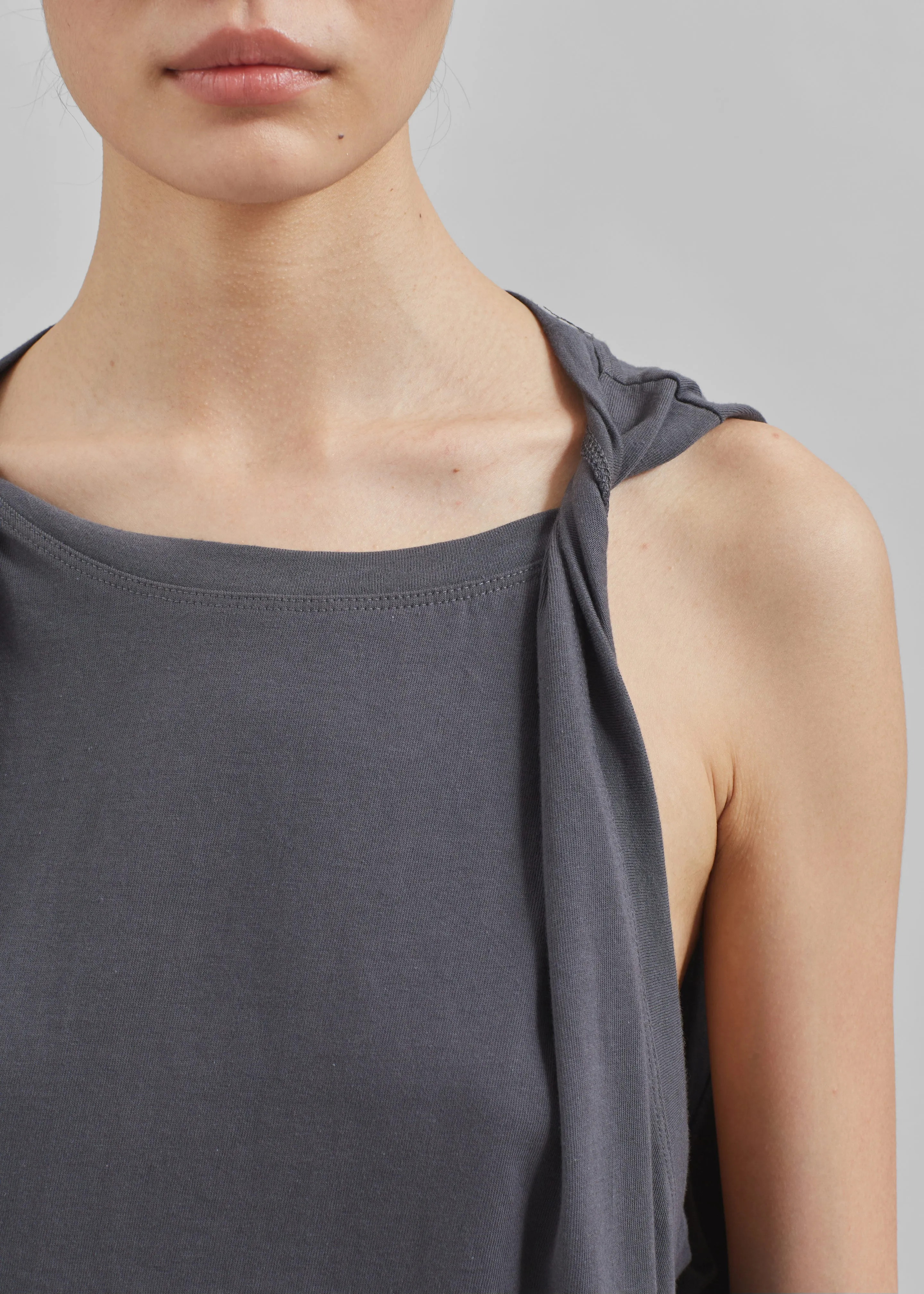 Erika Twisted Sleeve Tank - Charcoal sold by Frankie Shop product image thumbnail 5