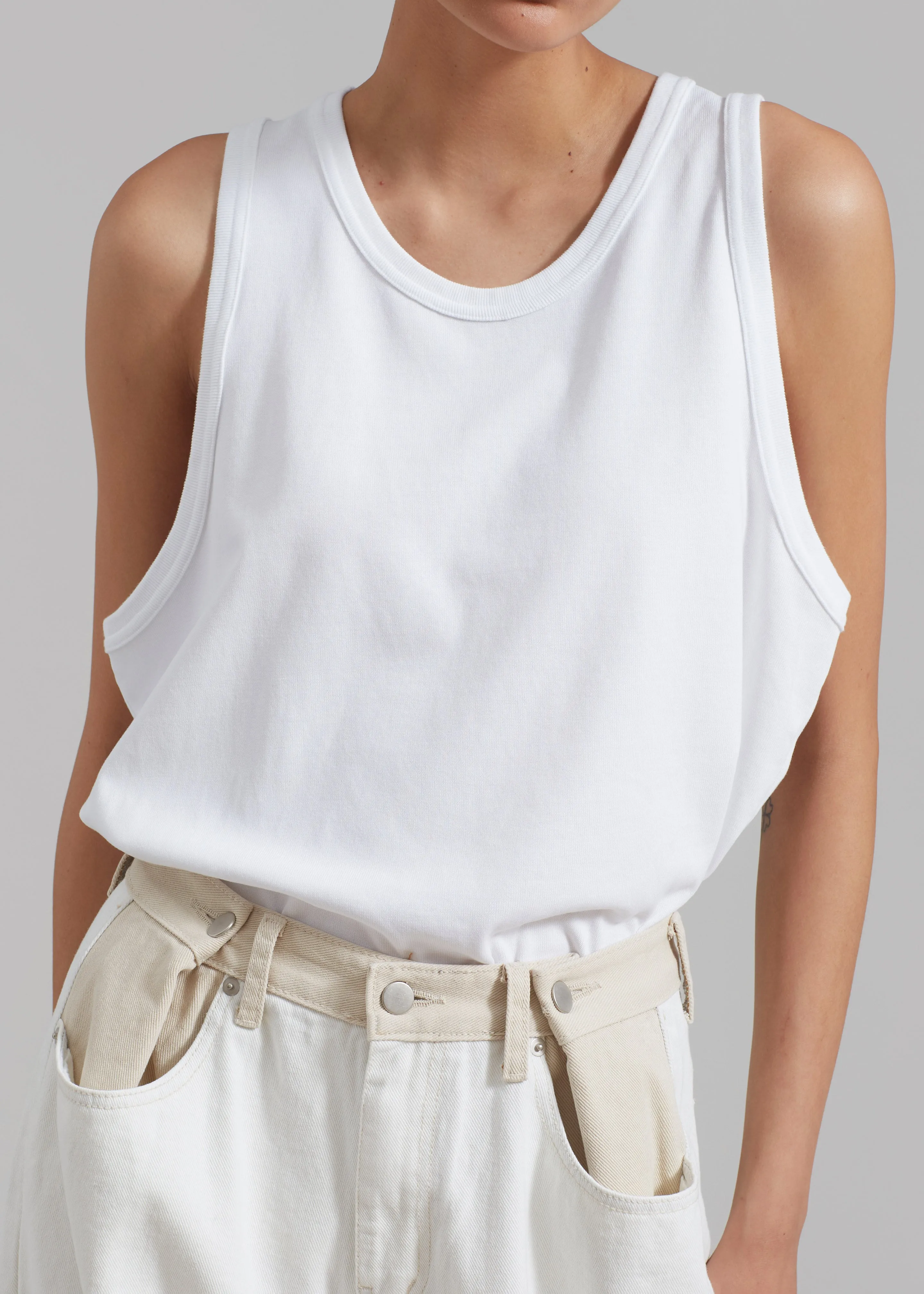 Briston Boxy Tank - White sold by Frankie Shop product image thumbnail 3