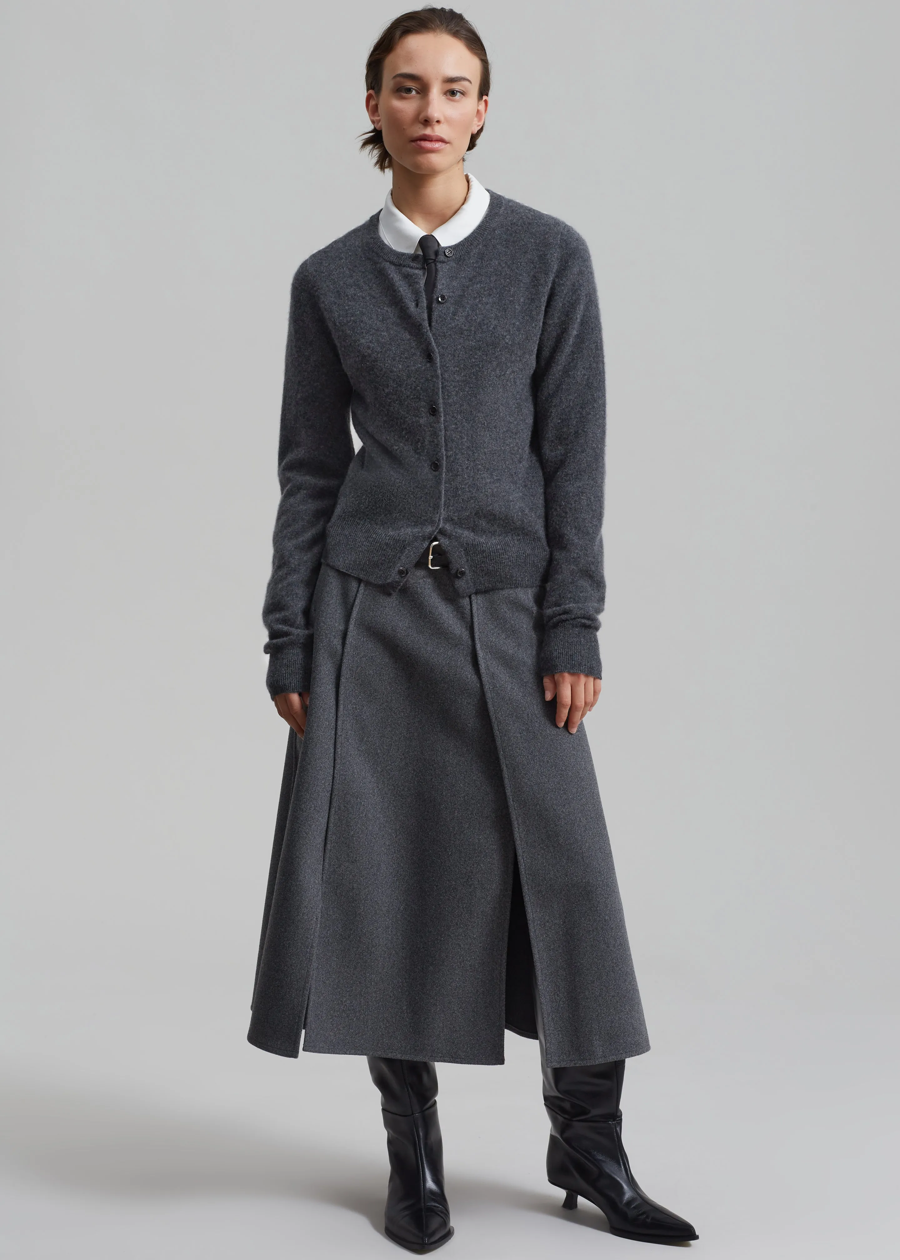 Francesca Cashmere Cardigan - Charcoal sold by Frankie Shop product image thumbnail 3