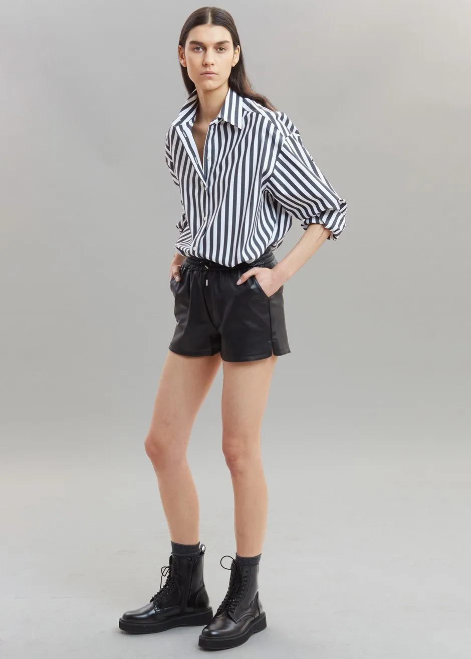 Sylvia Striped Oxford Shirt - Faded Black/White sold by Frankie Shop product image thumbnail 3
