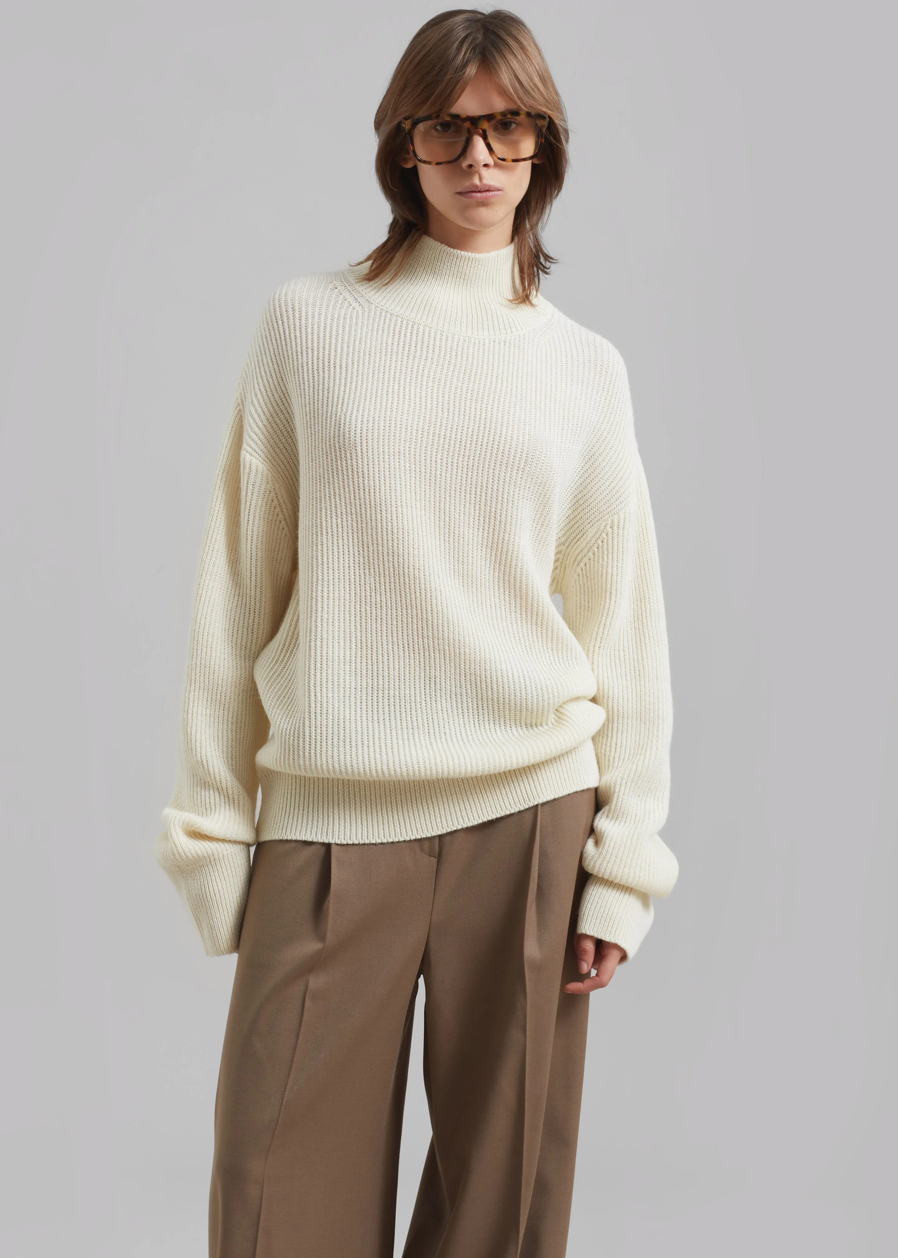 Amomento Turtleneck Pullover - Ecru sold by Frankie Shop product image thumbnail 5