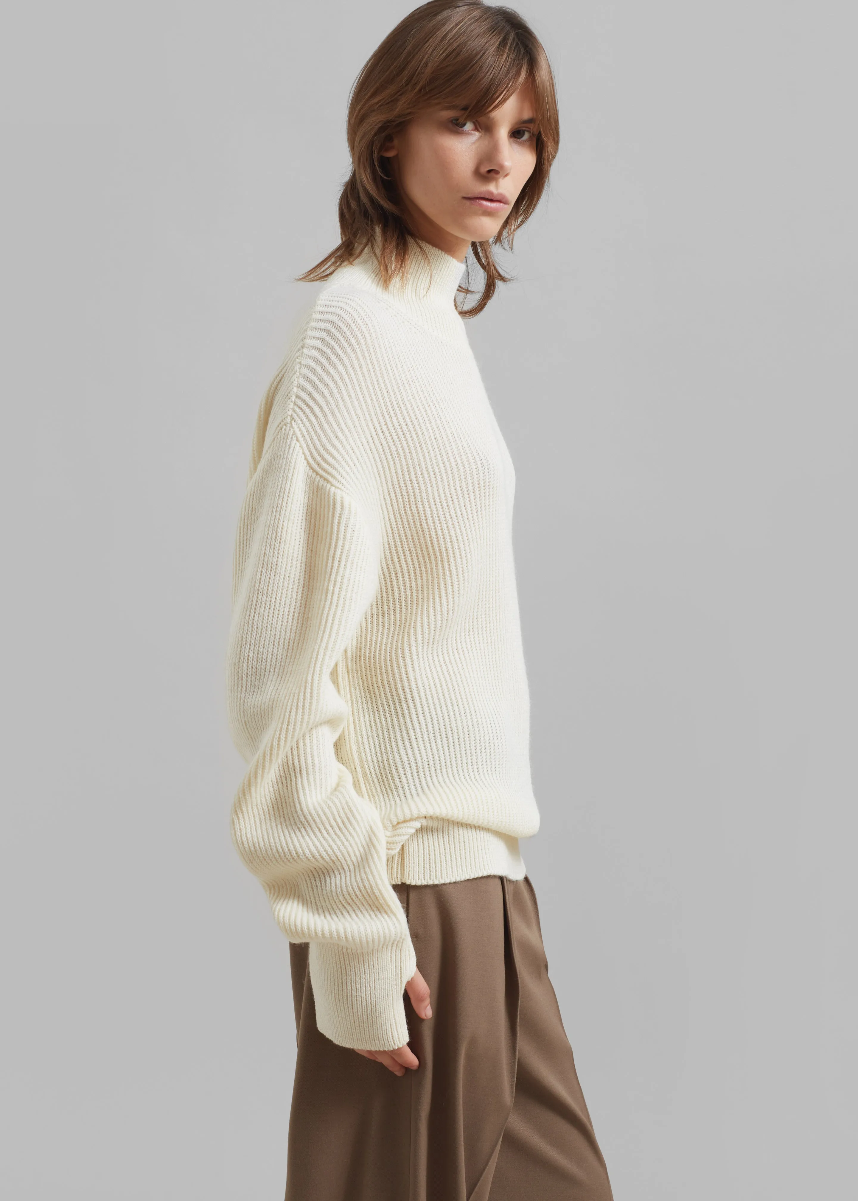 Amomento Turtleneck Pullover - Ecru sold by Frankie Shop product image thumbnail 4