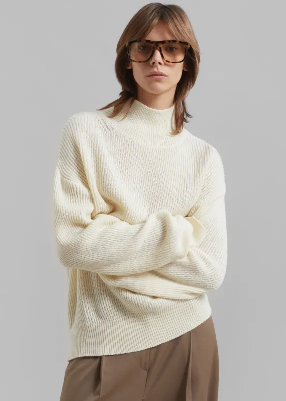 Amomento Turtleneck Pullover - Ecru sold by Frankie Shop
