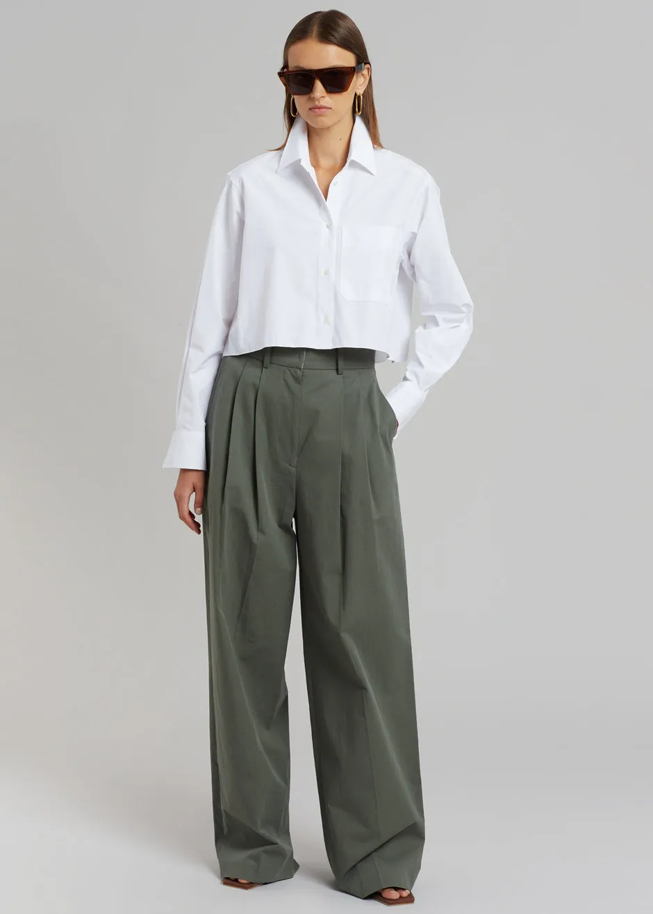 Tansy Cotton Pants - Olive sold by Frankie Shop product image thumbnail 4