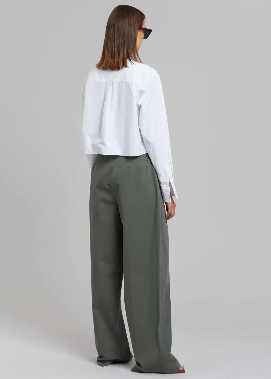 Tansy Cotton Pants - Olive sold by Frankie Shop product image thumbnail 5