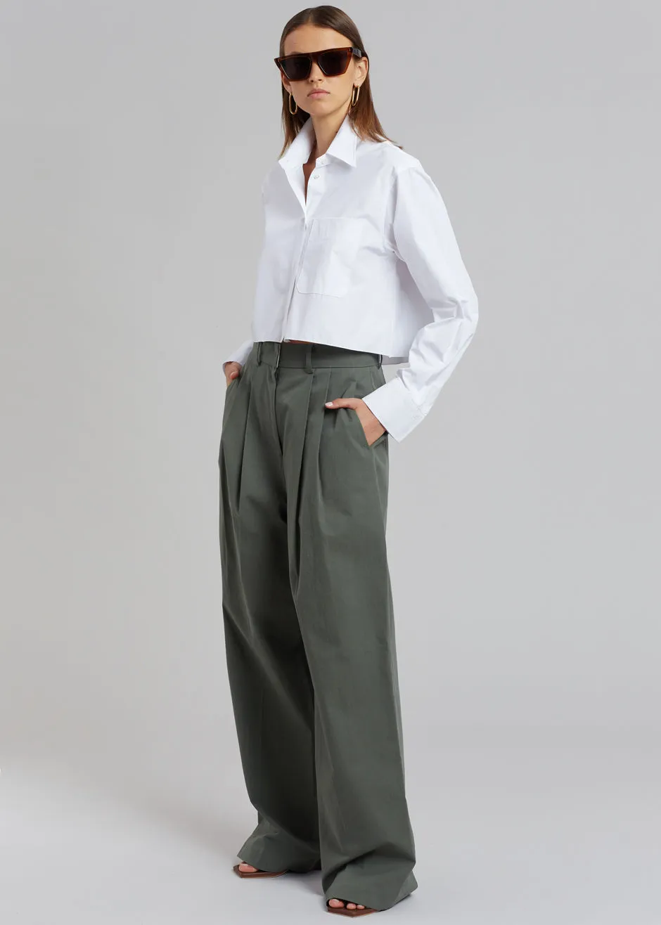 Tansy Cotton Pants - Olive sold by Frankie Shop product image thumbnail 2