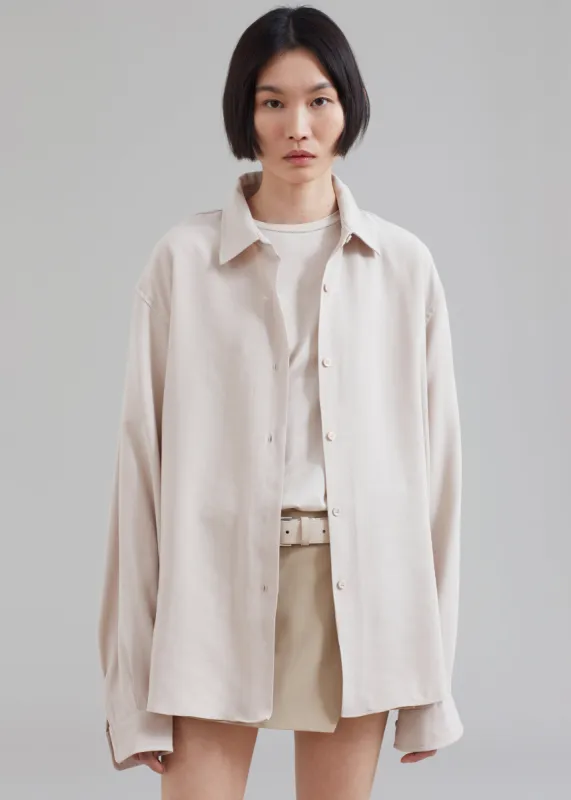 Lotta Fluid Shirt - Beige sold by Frankie Shop
