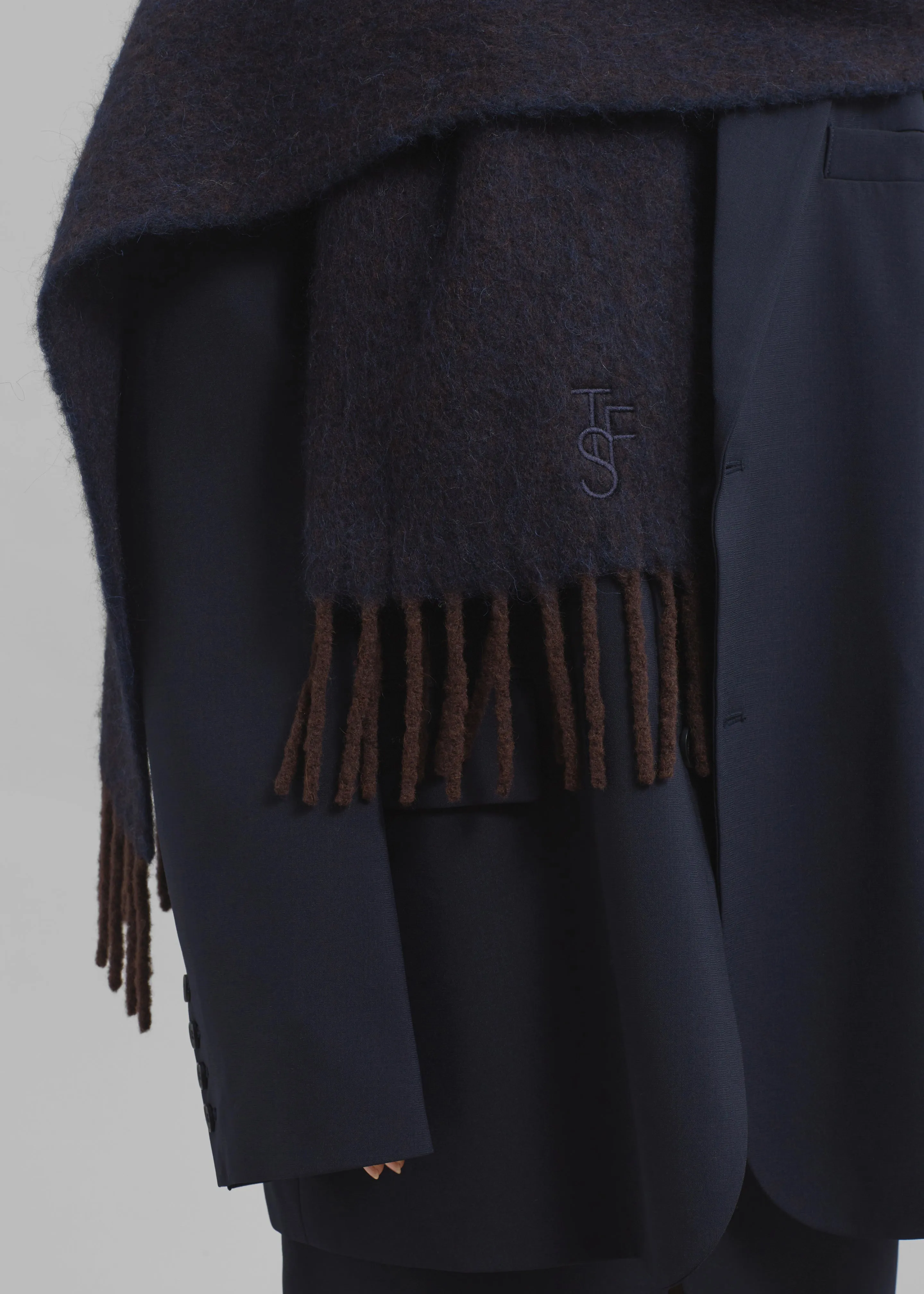 Etta Wool Scarf - Navy sold by Frankie Shop product image thumbnail 2