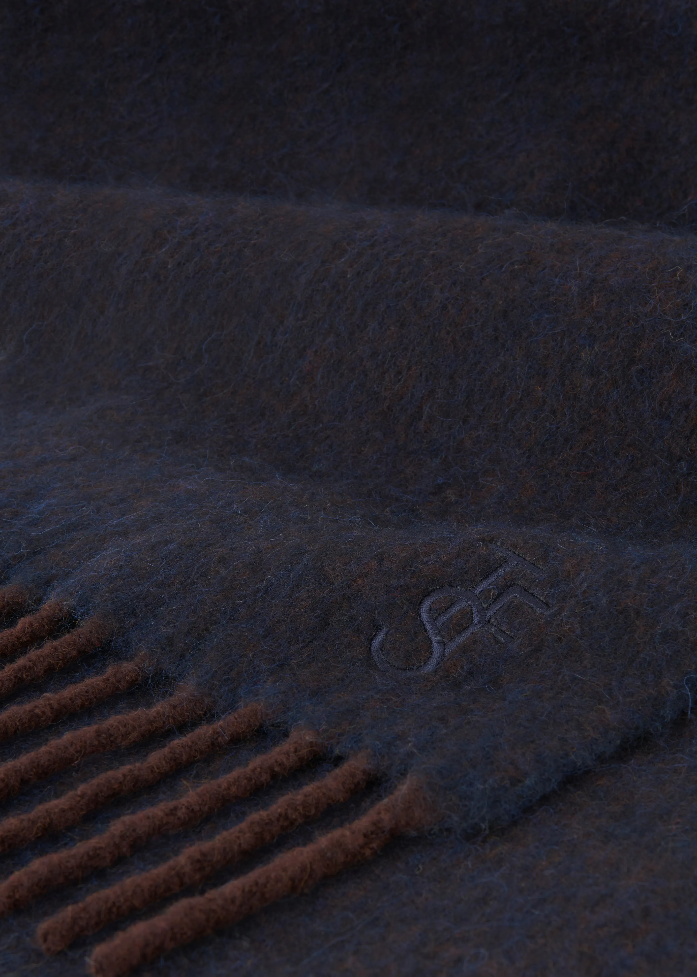 Etta Wool Scarf - Navy sold by Frankie Shop product image thumbnail 5