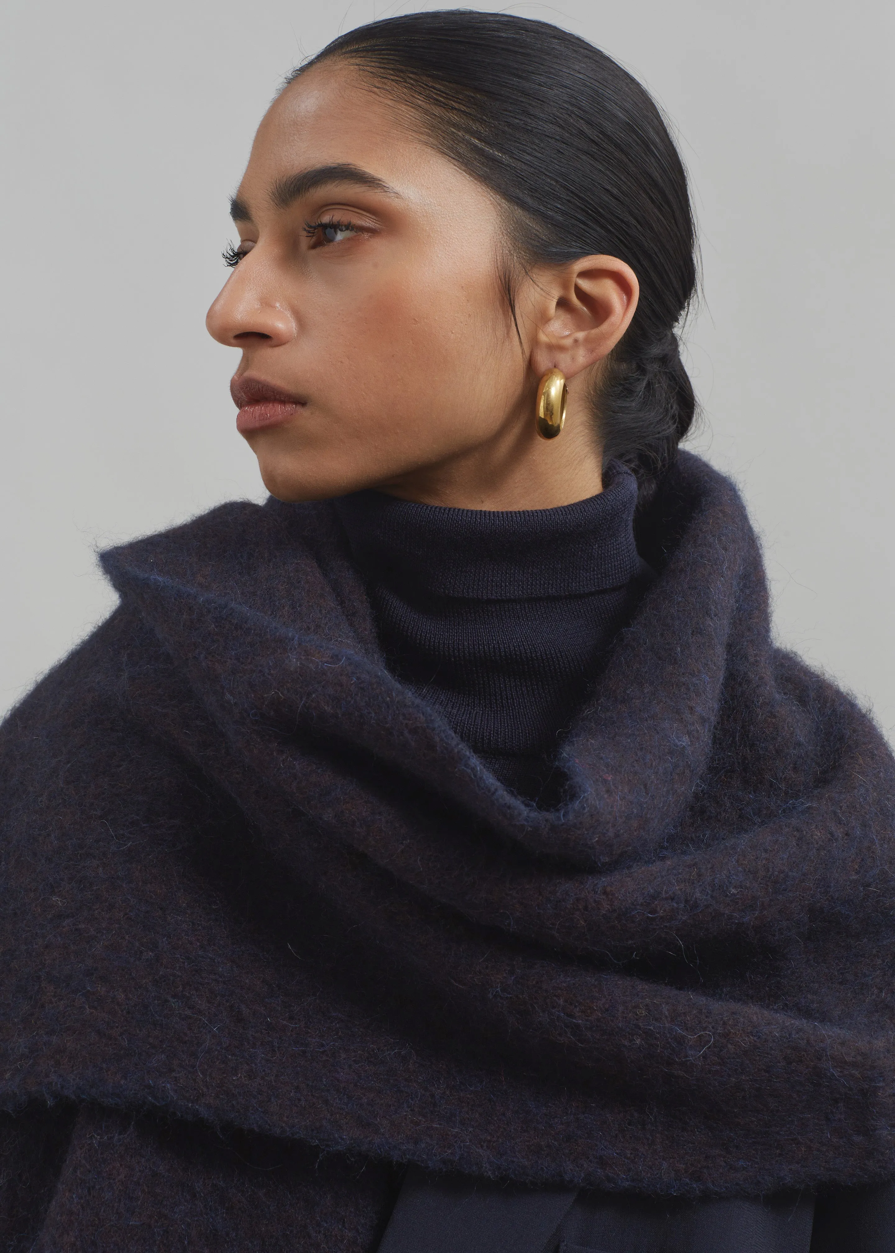 Etta Wool Scarf - Navy sold by Frankie Shop product image thumbnail 4