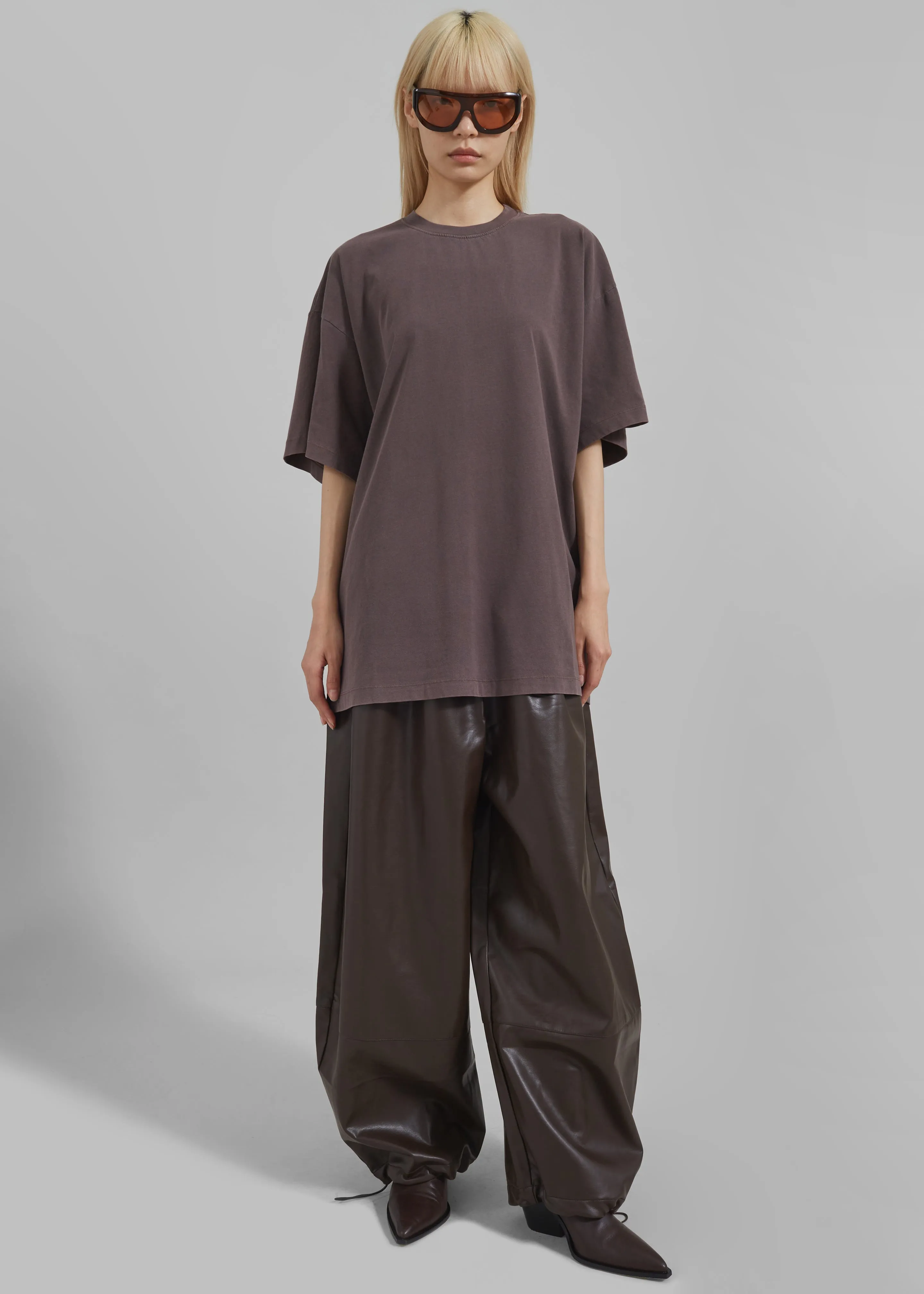 Briar Faux Leather Balloon Pants - Brown sold by Frankie Shop product image thumbnail 4