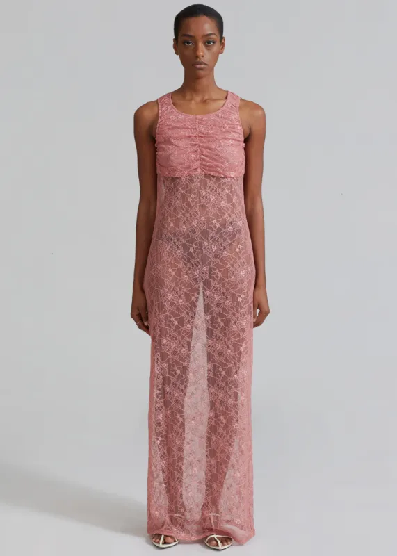 The Garment Santa Monica Long Dress - Vintage Rose sold by Frankie Shop