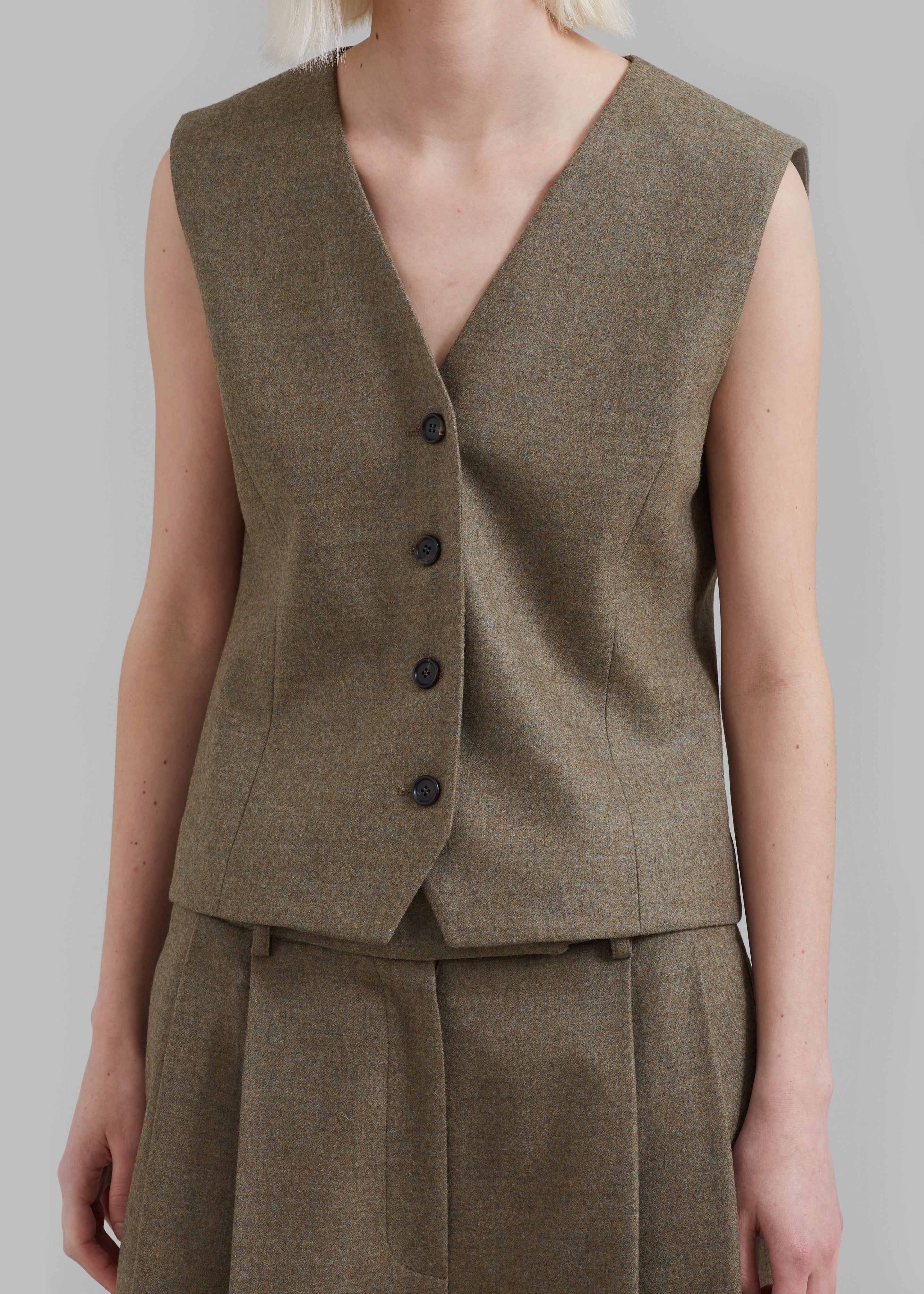 Eleanor Wool Vest - Taupe Melange sold by Frankie Shop product image thumbnail 2