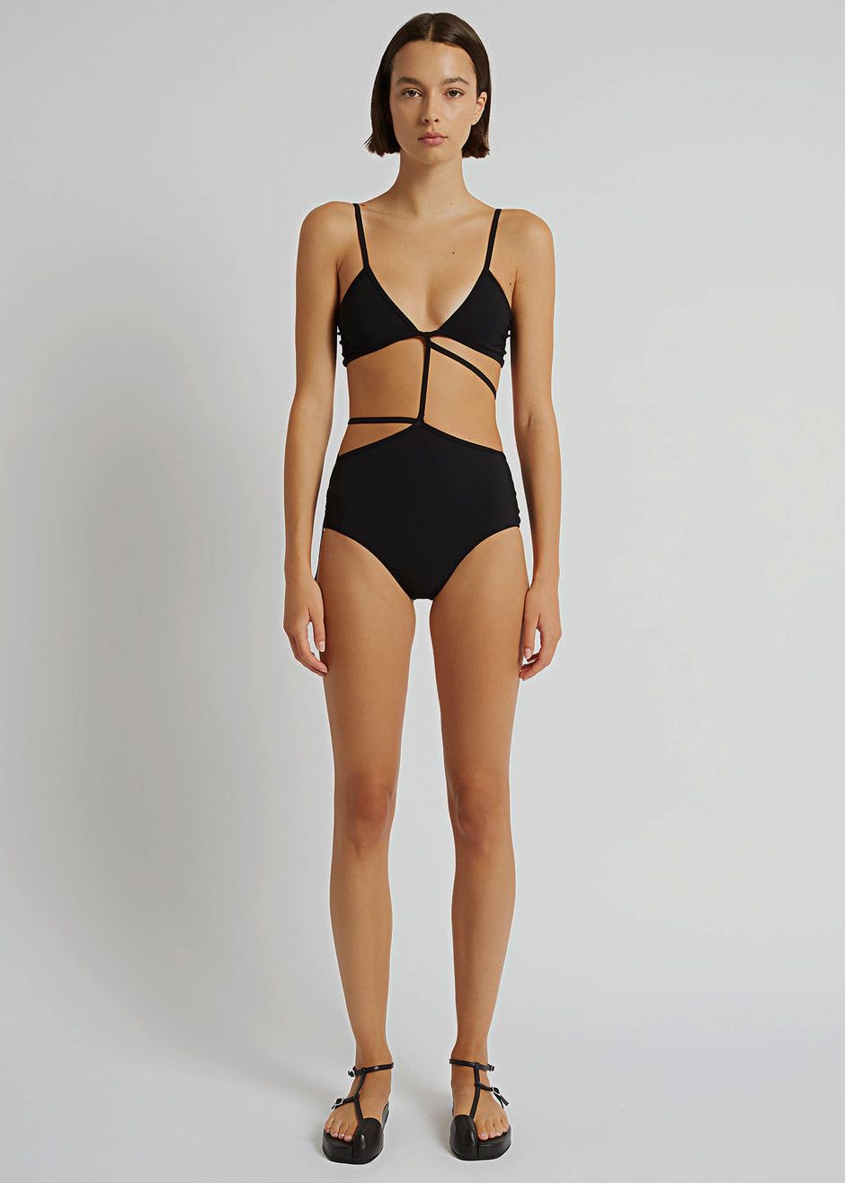 Christopher Esber Bikini Bandeau Tie One Piece - Black sold by Frankie Shop product image thumbnail 3
