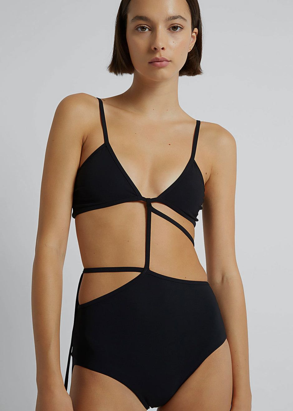 Christopher Esber Bikini Bandeau Tie One Piece - Black sold by Frankie Shop