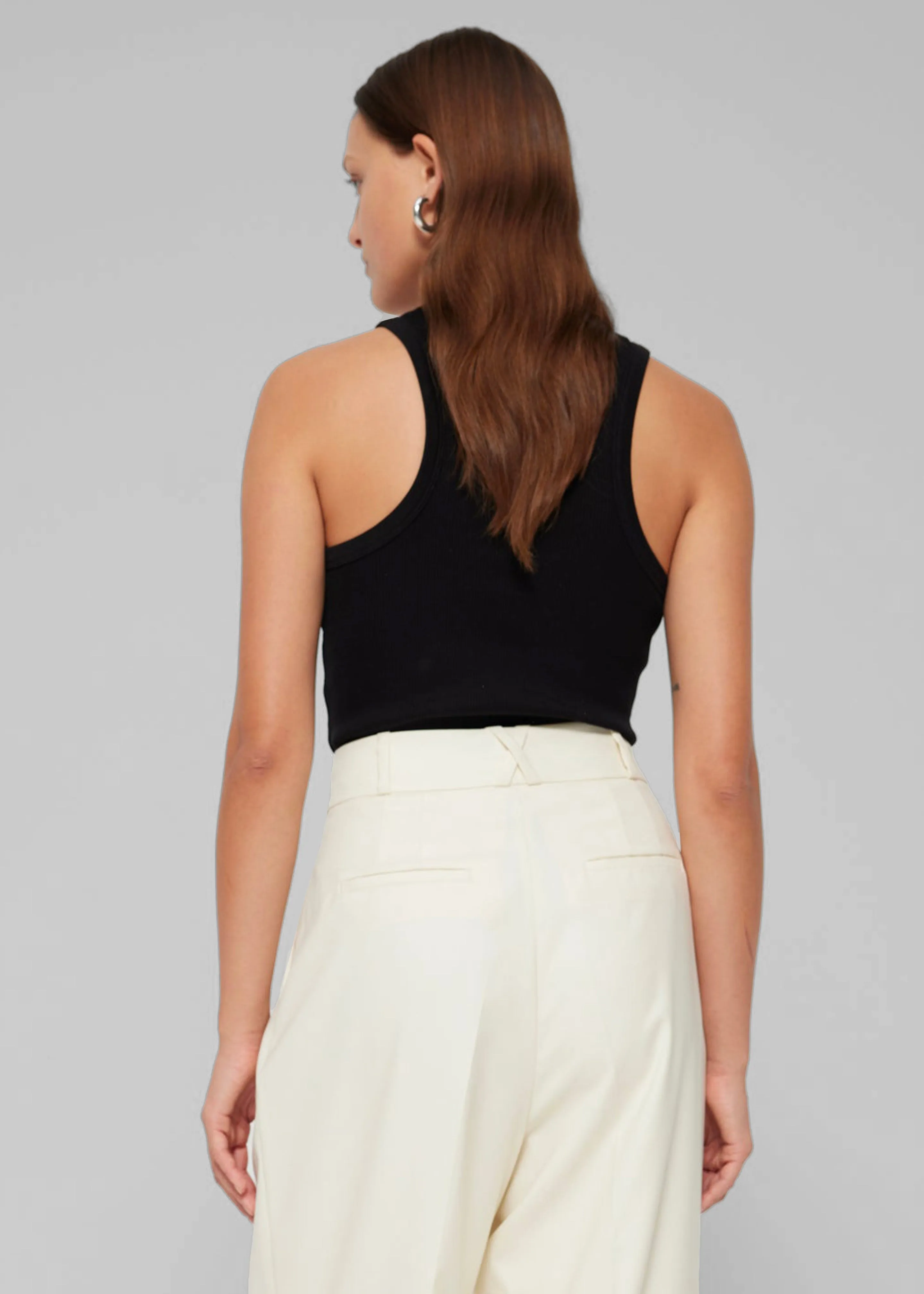 Róhe Cotton Rib Tank Top - Noir sold by Frankie Shop product image thumbnail 5