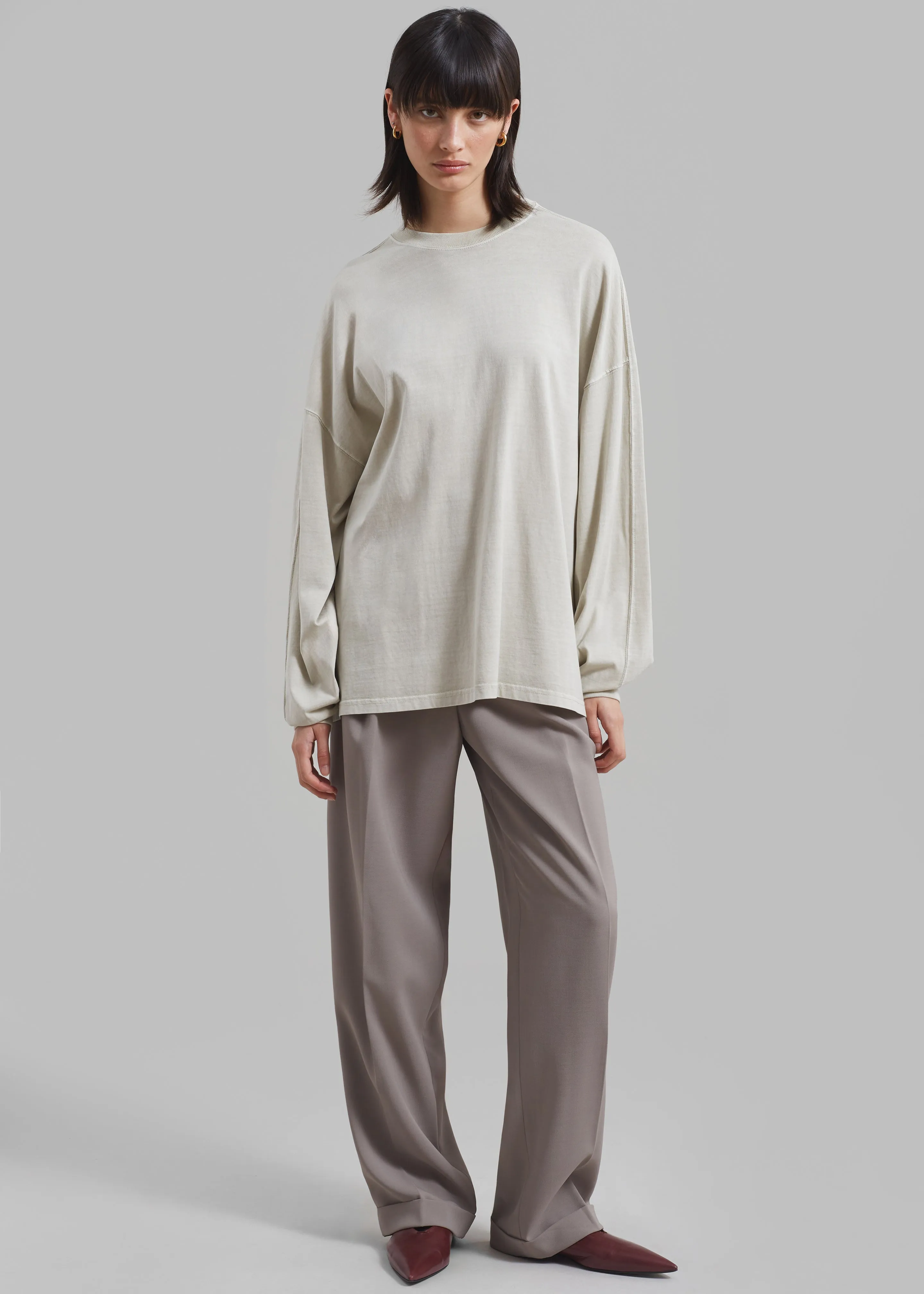 Collins Long Sleeve Tee - Beige sold by Frankie Shop product image thumbnail 3
