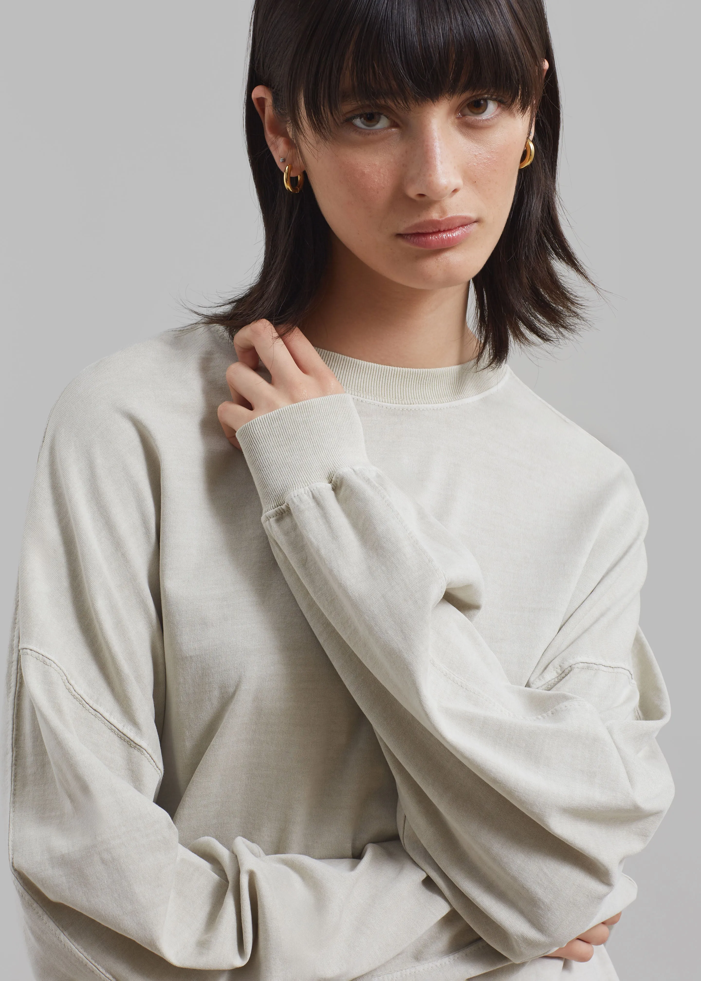 Collins Long Sleeve Tee - Beige sold by Frankie Shop product image thumbnail 2