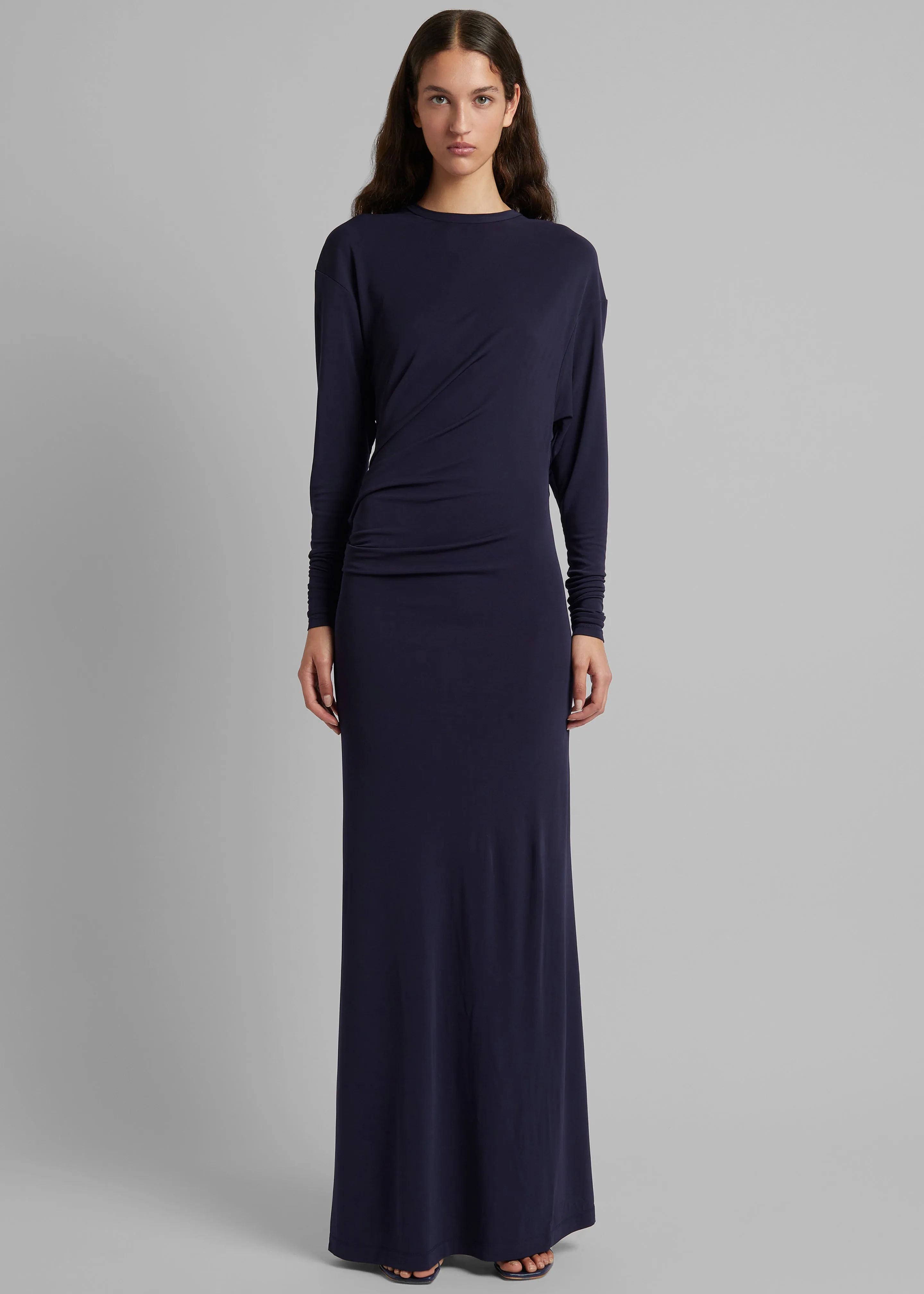 Christopher Esber Side Cowl Long Sleeve Dress - Ink sold by Frankie Shop product image thumbnail 3