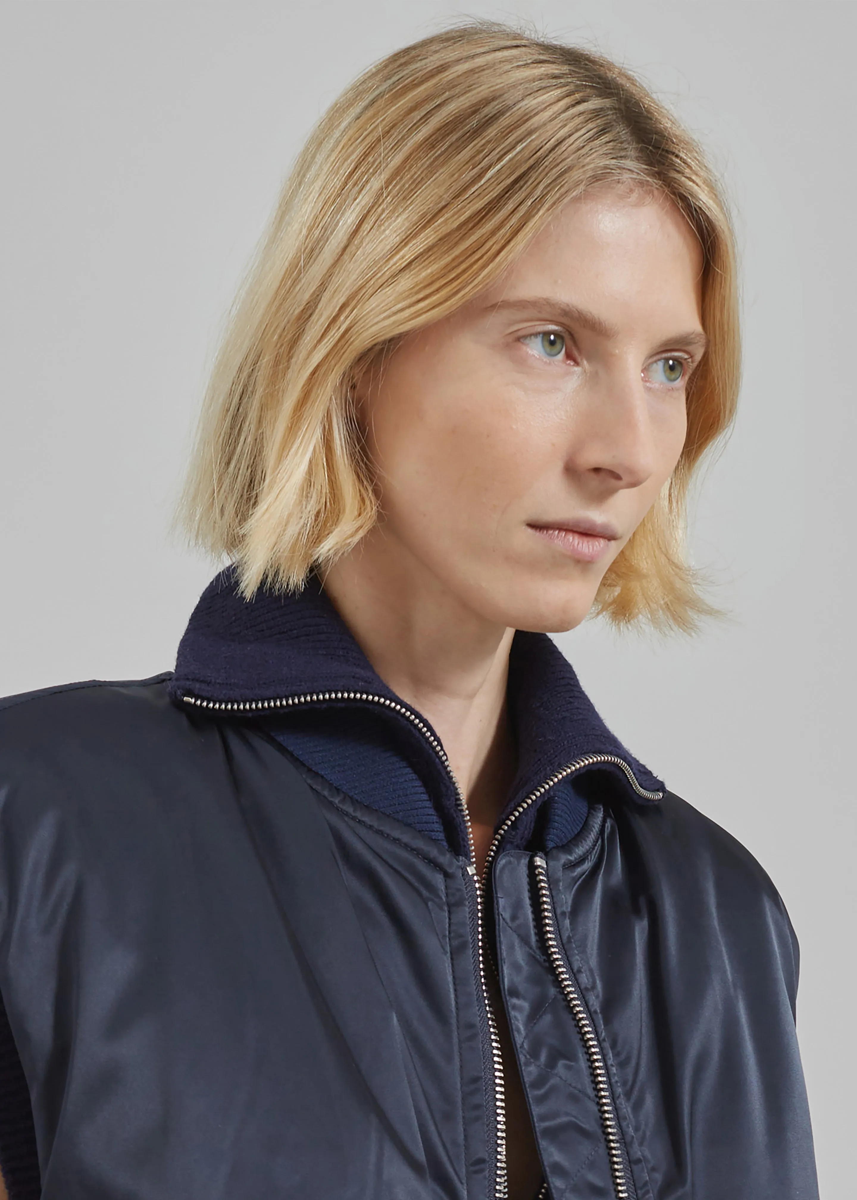 JW Anderson Sleeveless Bomber Jacket - Navy sold by Frankie Shop product image thumbnail 5