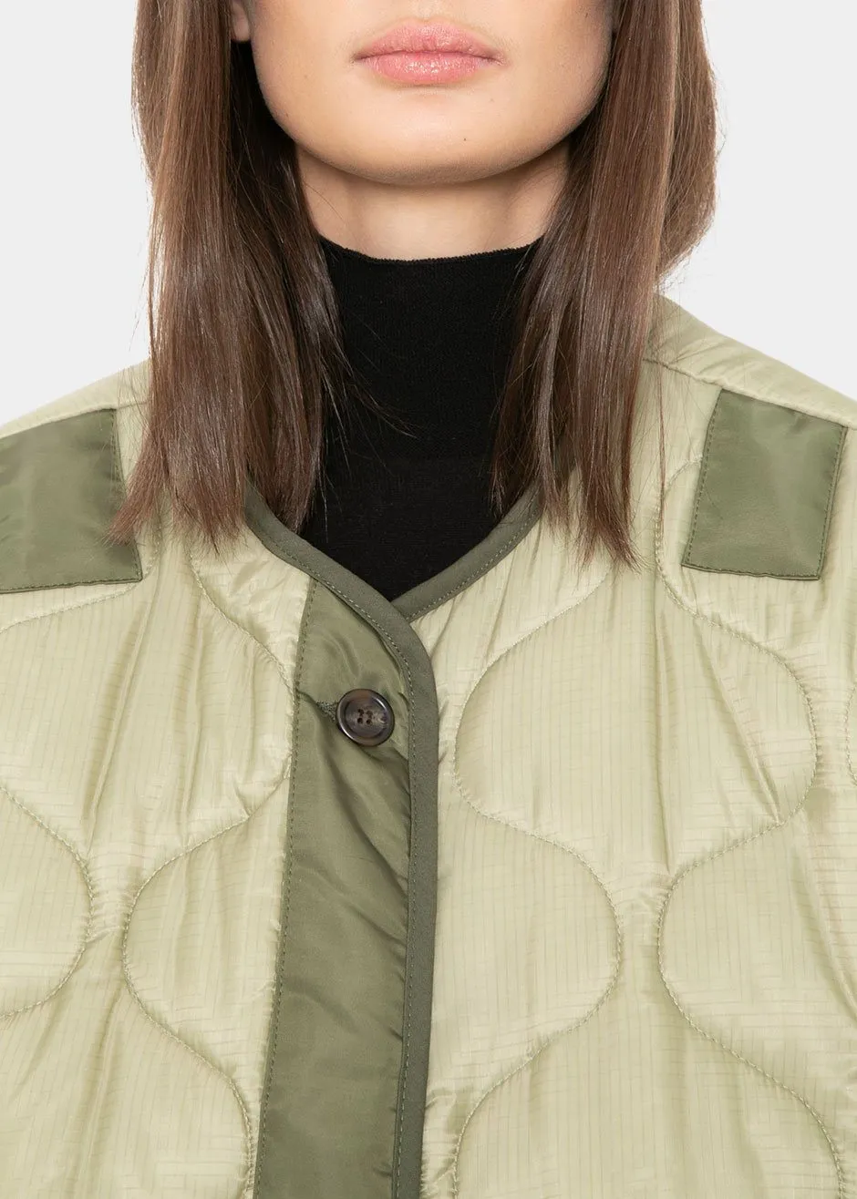 Teddy Quilted Jacket - Moss Green sold by Frankie Shop product image thumbnail 3