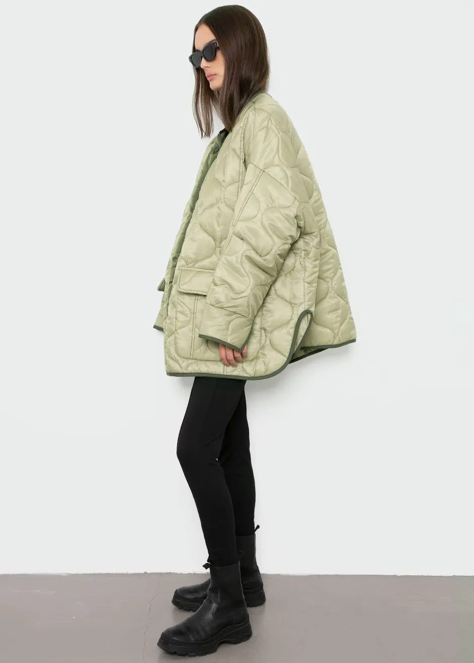 Teddy Quilted Jacket - Moss Green sold by Frankie Shop product image thumbnail 4