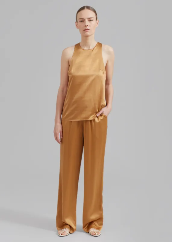 Loulou Studio Soma Silk Pants - Camel sold by Frankie Shop