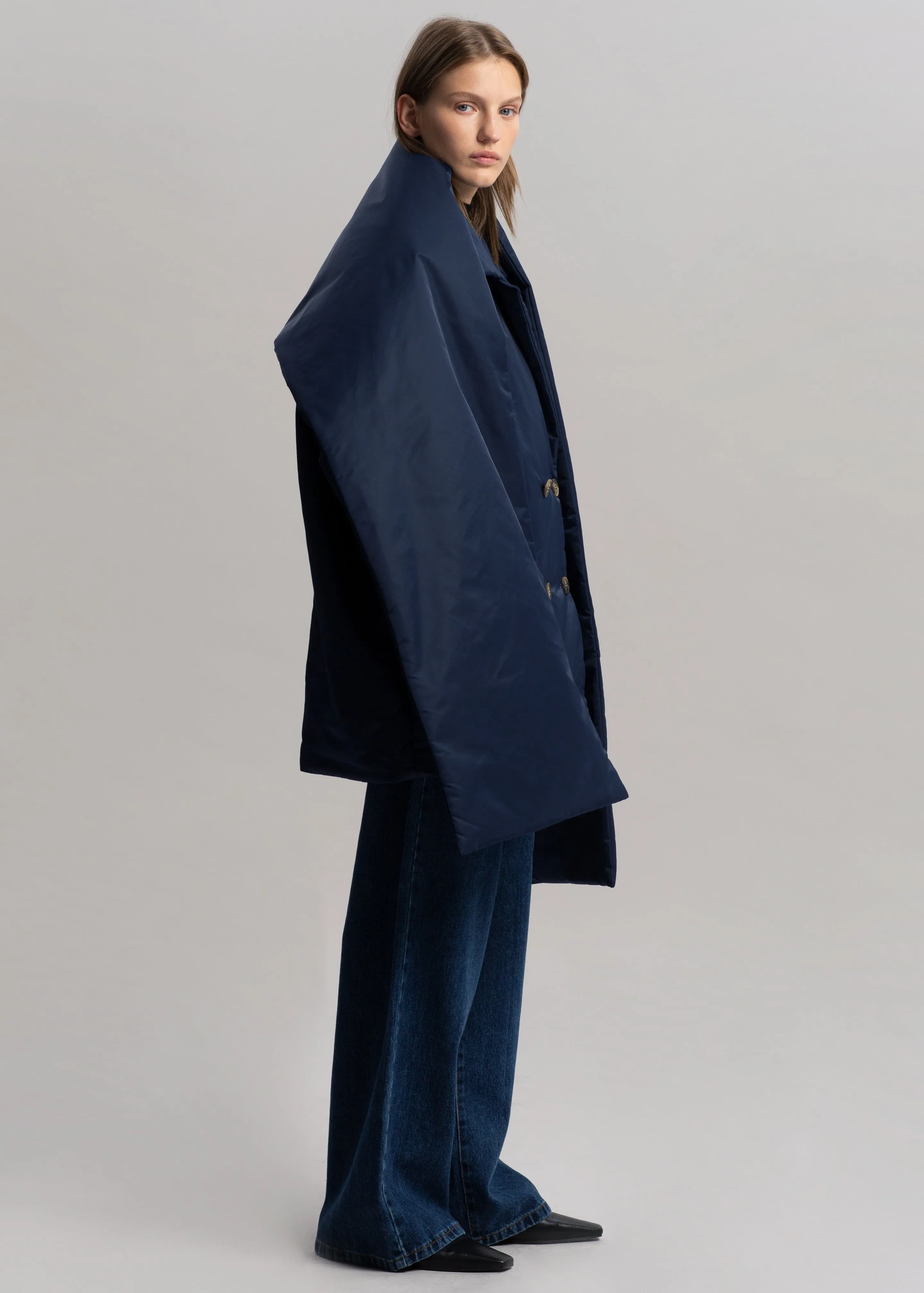 Loulou Studio Dorotea Padded Scarf - Navy sold by Frankie Shop product image thumbnail 5