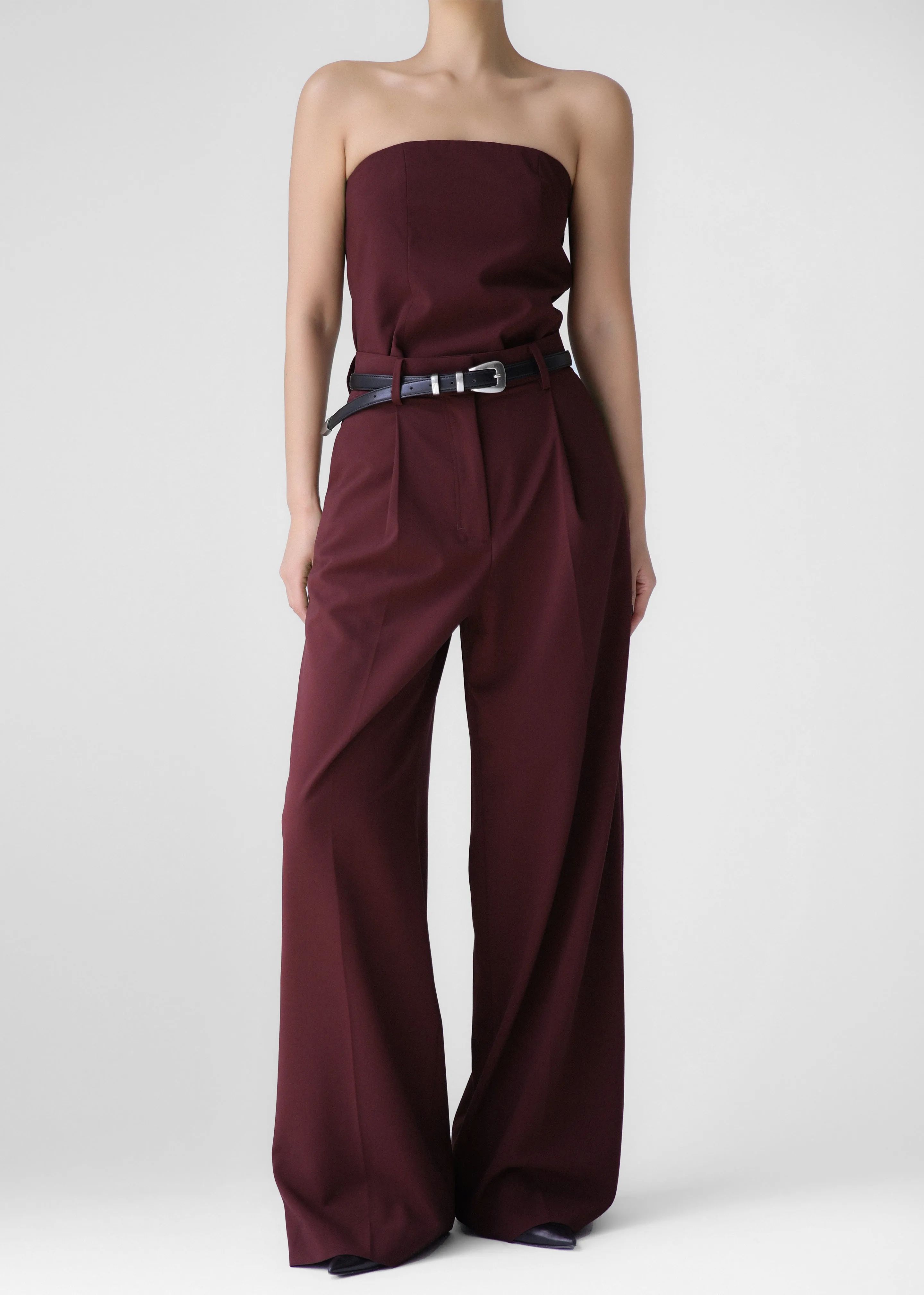 Abbie Trousers - Burgundy sold by Frankie Shop