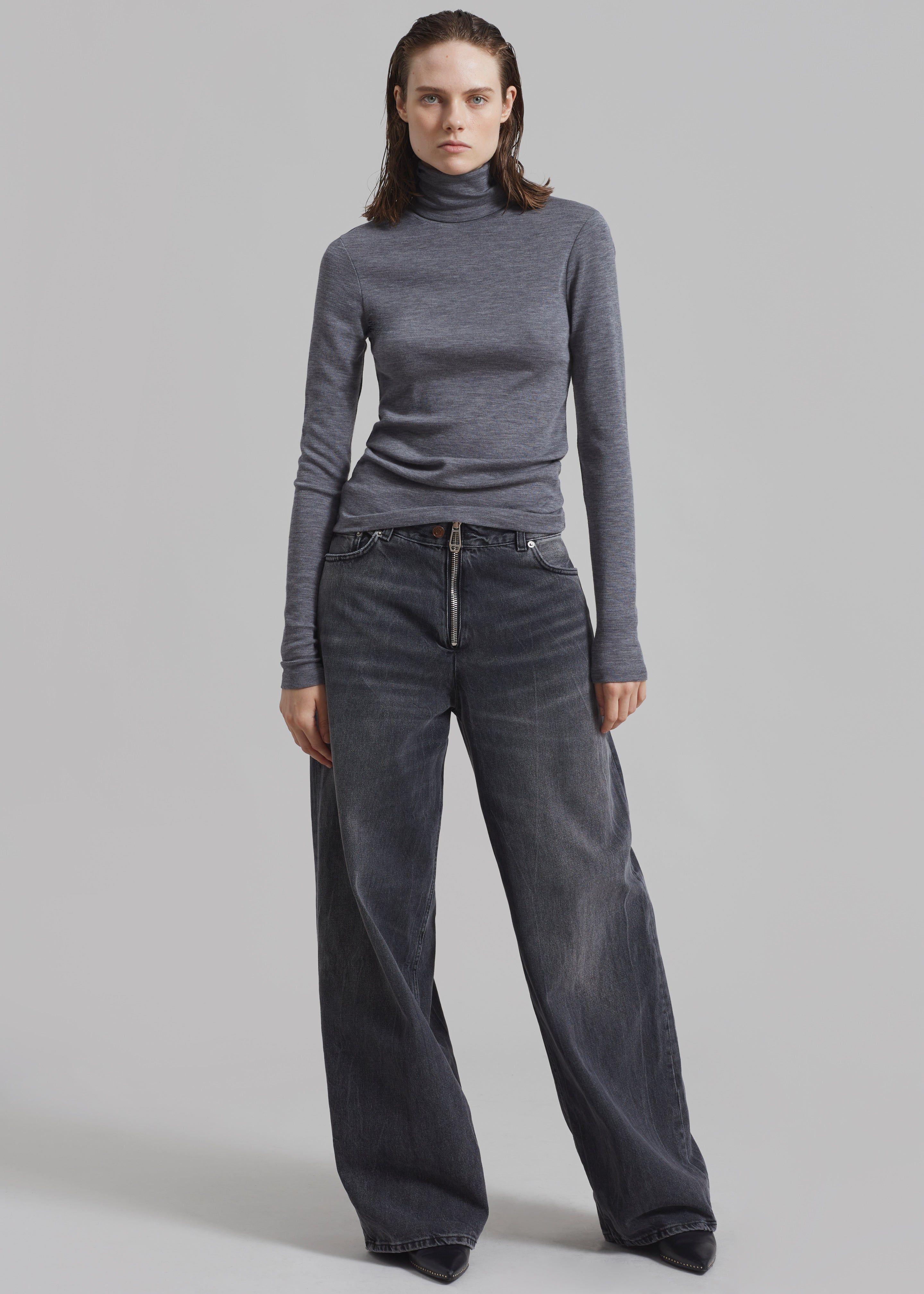 Róhe Fine Merino Turtleneck - Grey Melange sold by Frankie Shop product image thumbnail 2
