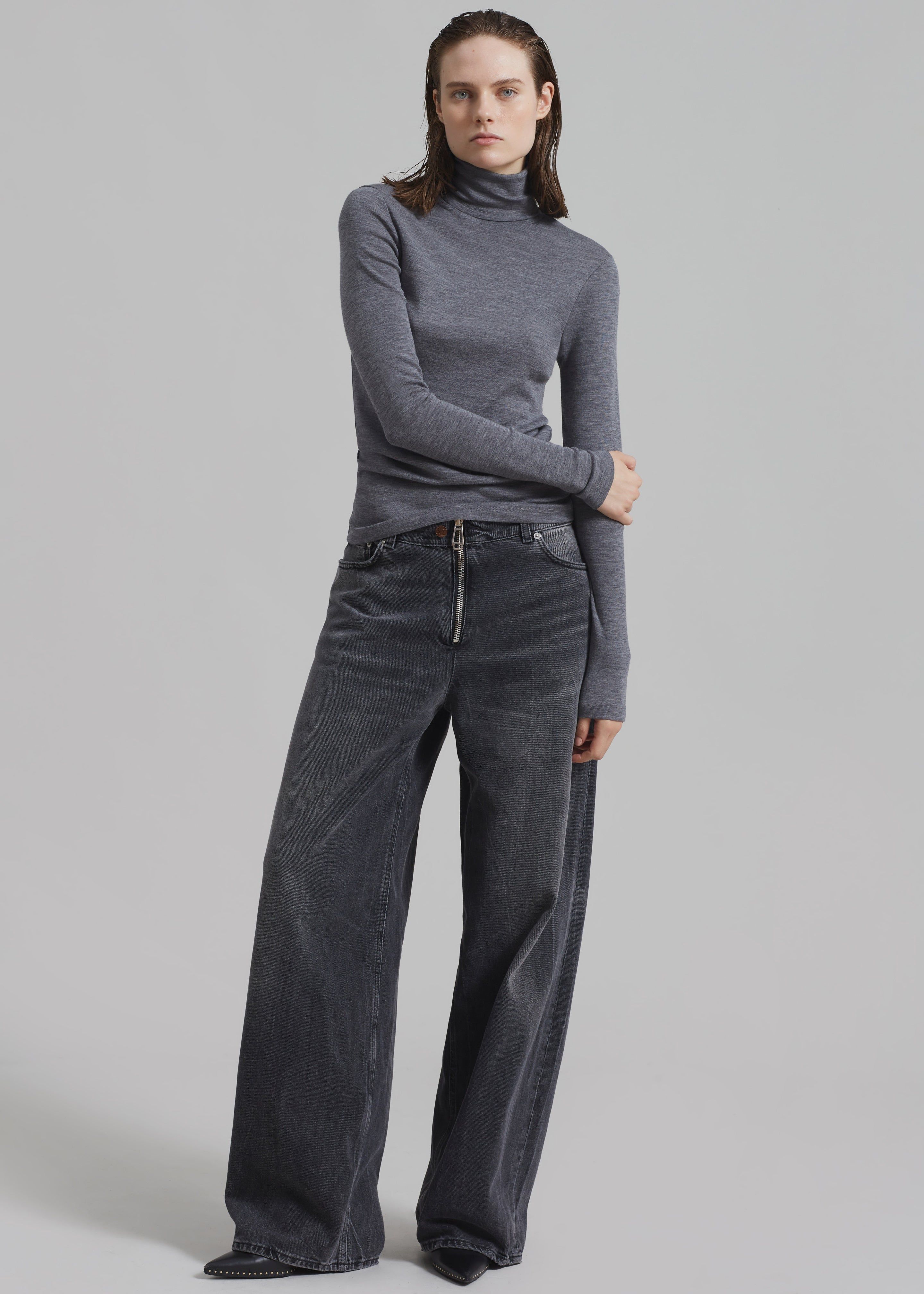 Róhe Fine Merino Turtleneck - Grey Melange sold by Frankie Shop product image thumbnail 5