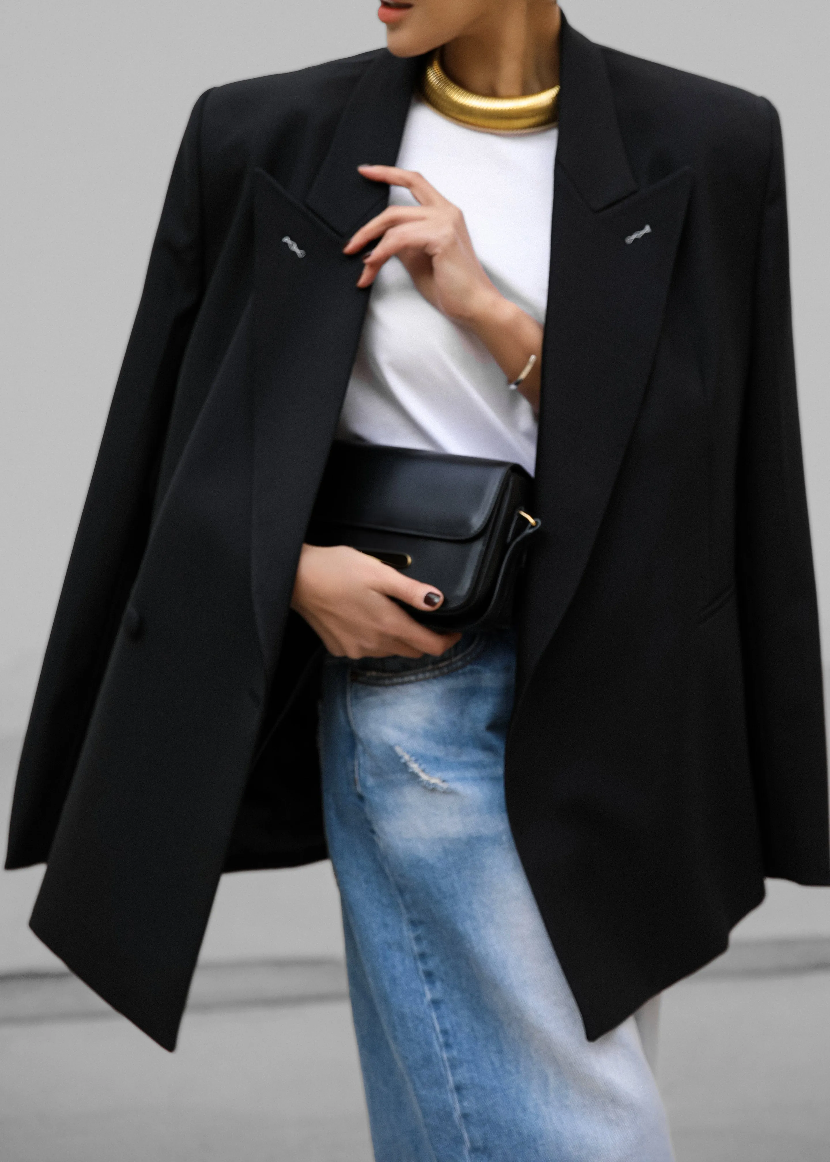 Cheyenne Padded Blazer - Black sold by Frankie Shop