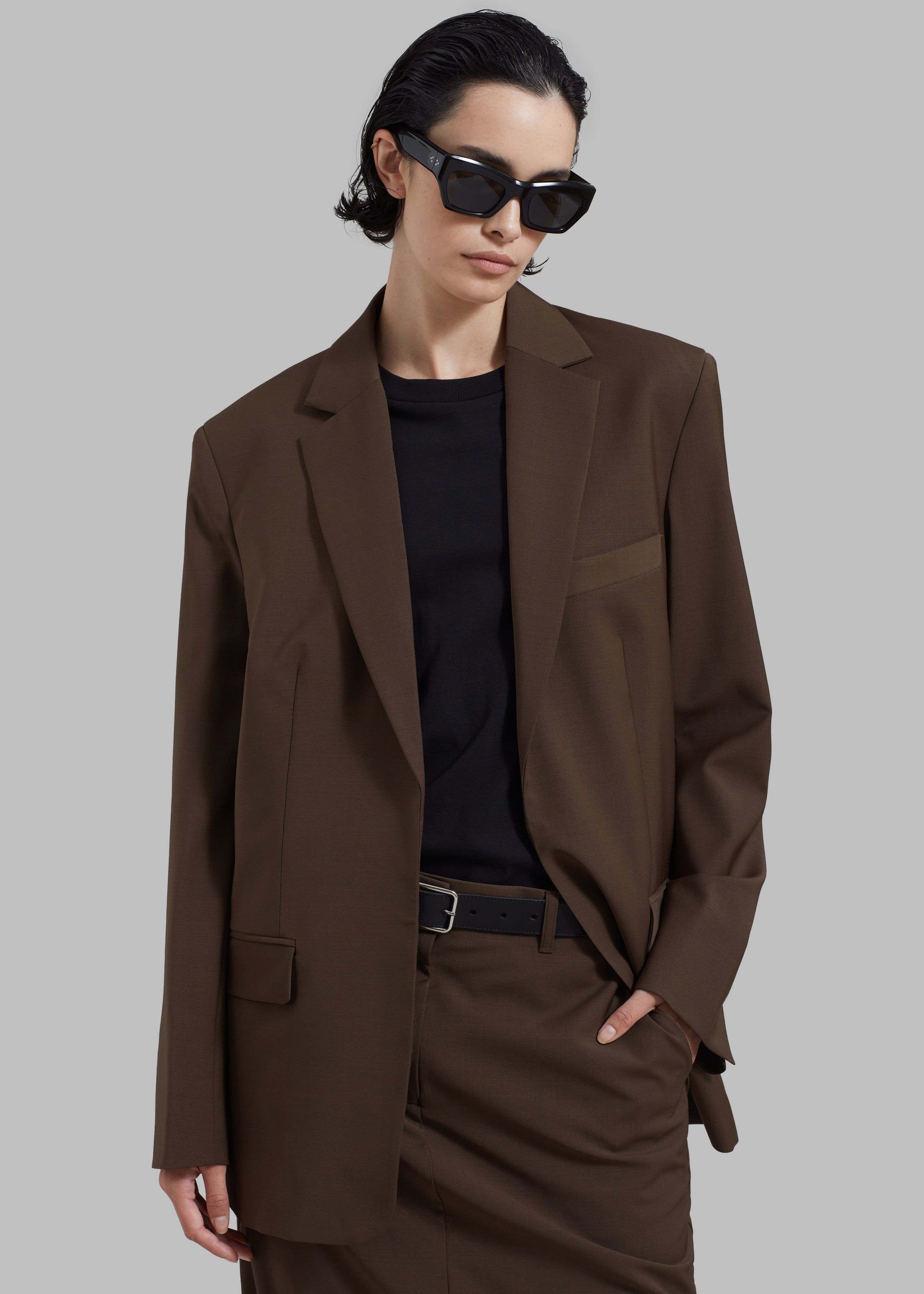 Matteau Relaxed Tailored Blazer - Coffee sold by Frankie Shop