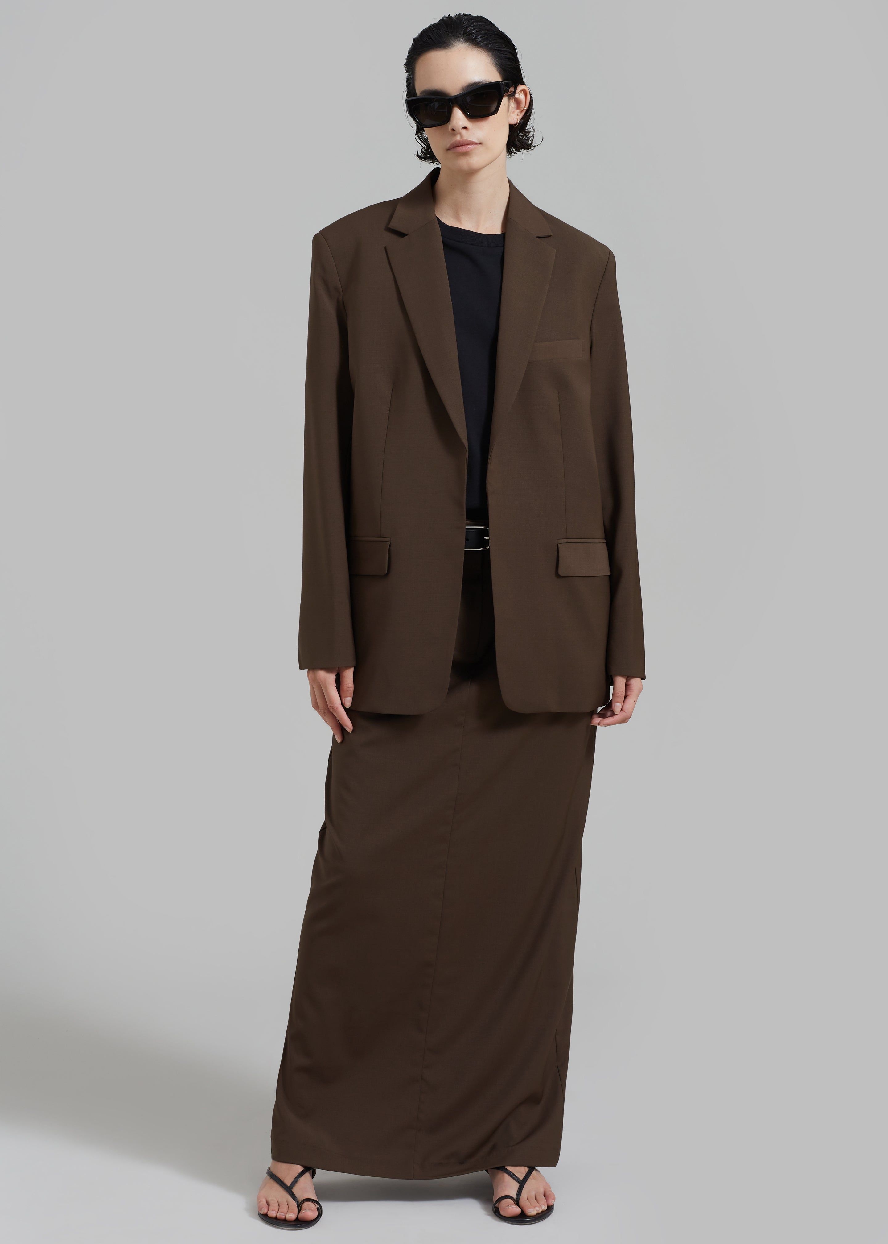 Matteau Relaxed Tailored Blazer - Coffee sold by Frankie Shop product image thumbnail 2