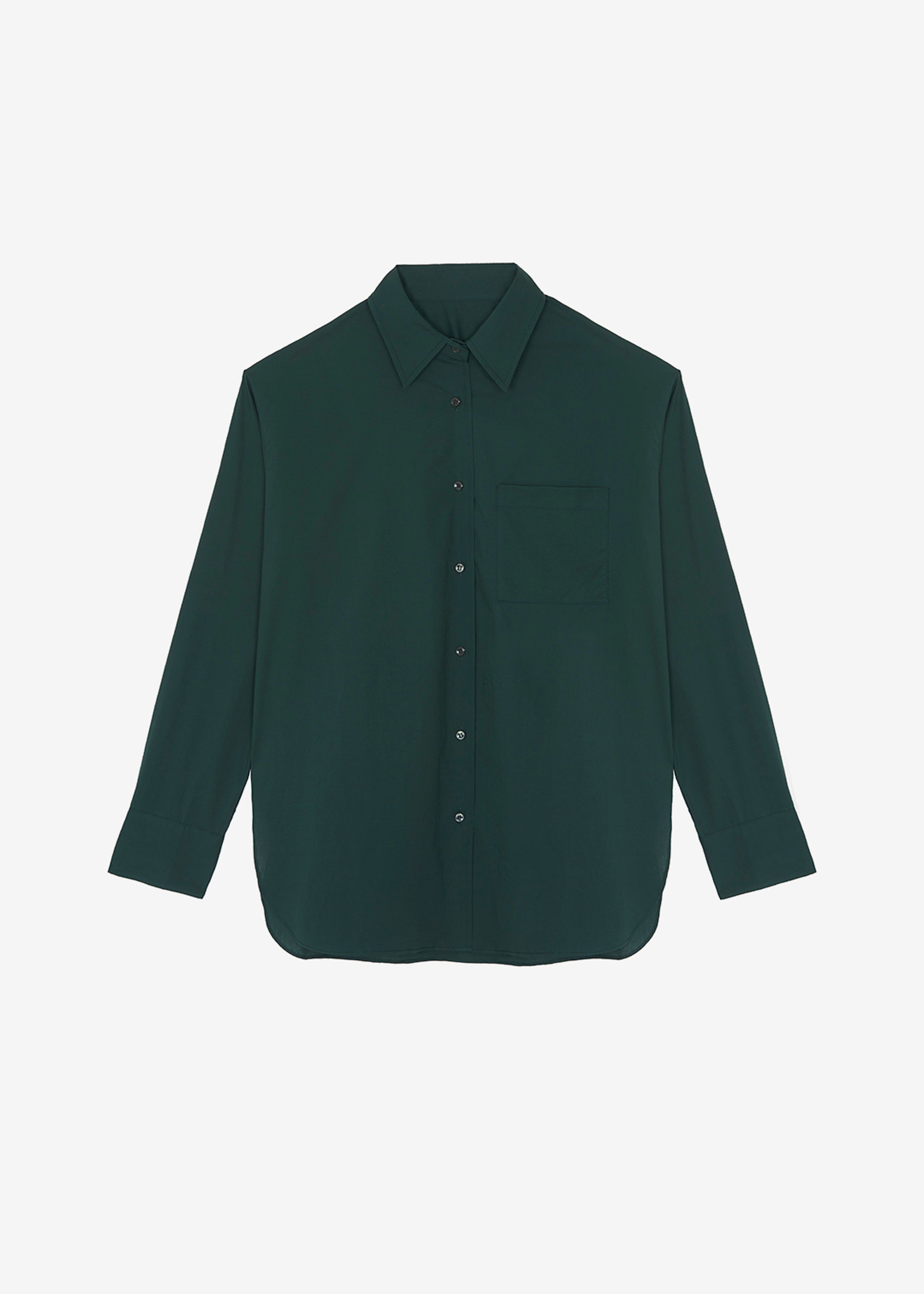 Lui Poplin Shirt - Bottle Green sold by Frankie Shop product image thumbnail 10