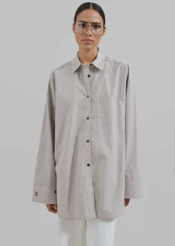 By Malene Birger Derris Shirt - Warm Brown sold by Frankie Shop