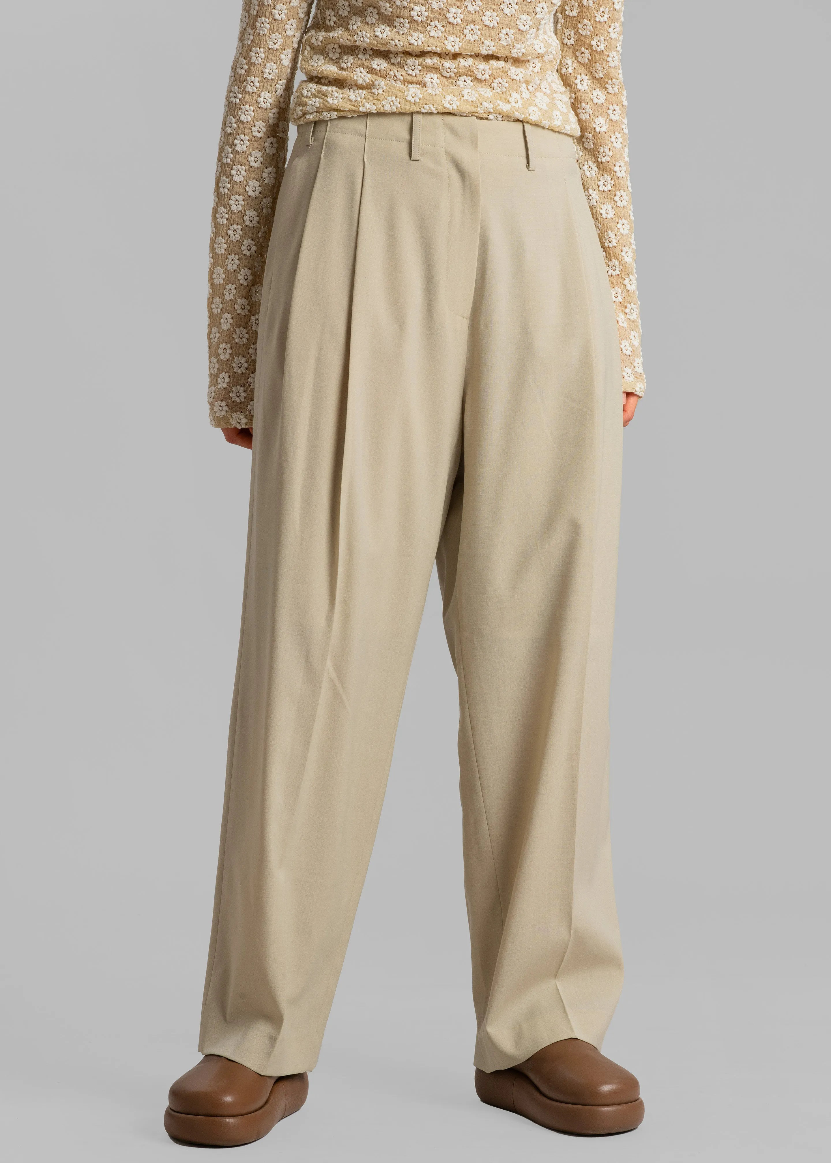 Sefa Tuck Pants - Beige sold by Frankie Shop product image thumbnail 3