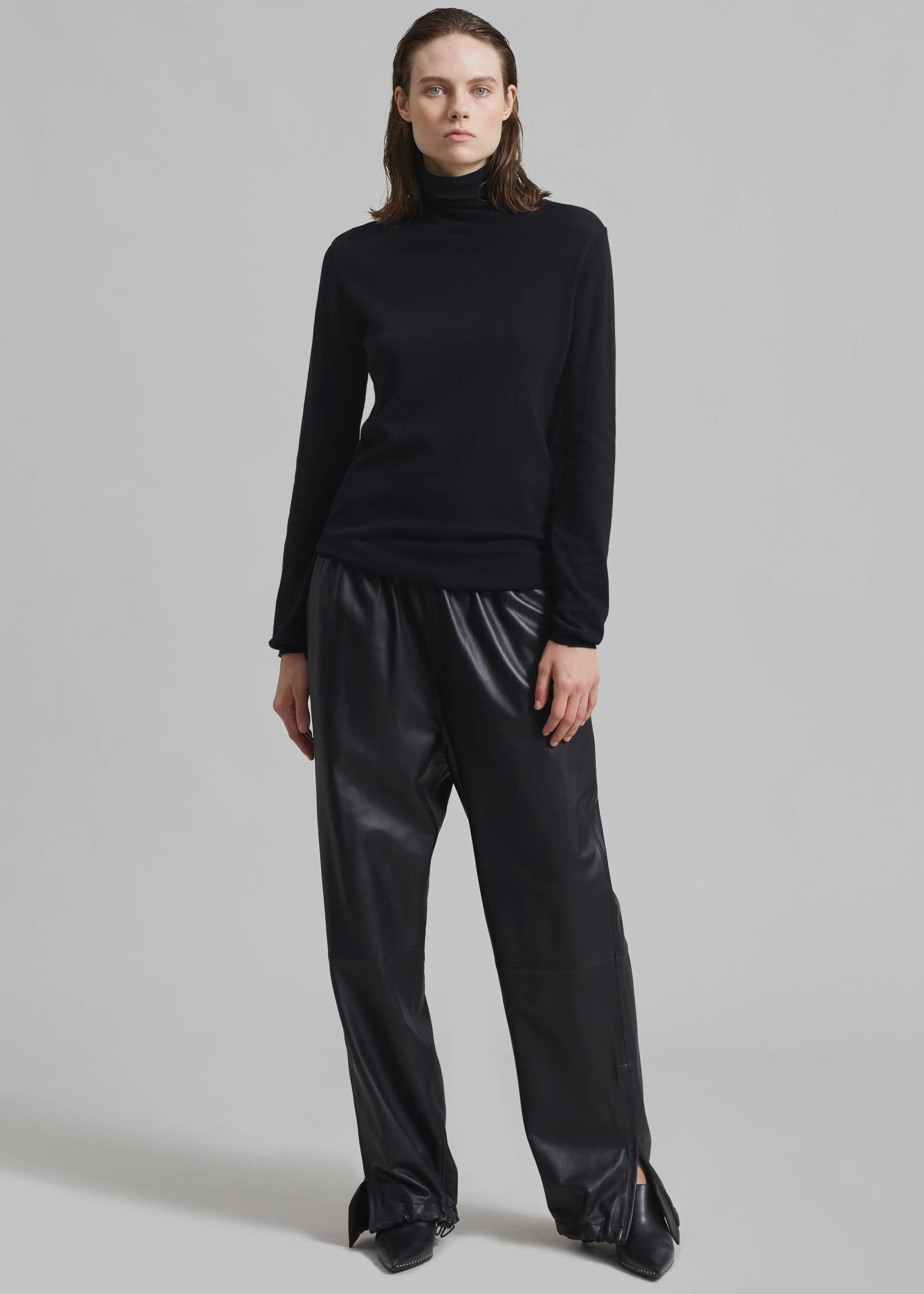 Kevin Leather Trousers - Black sold by Frankie Shop product image thumbnail 4