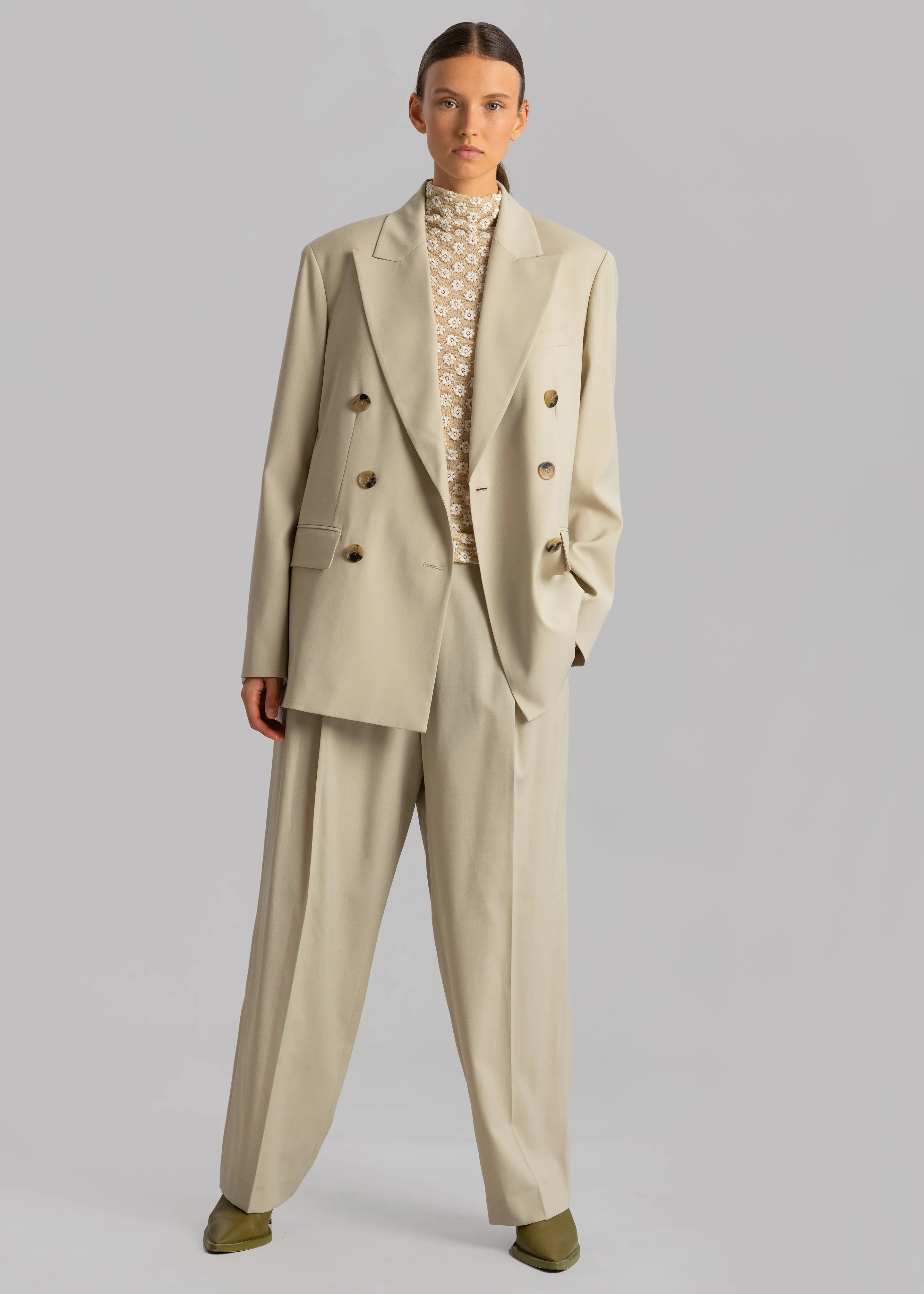 Sefa Tuck Pants - Beige sold by Frankie Shop product image thumbnail 2