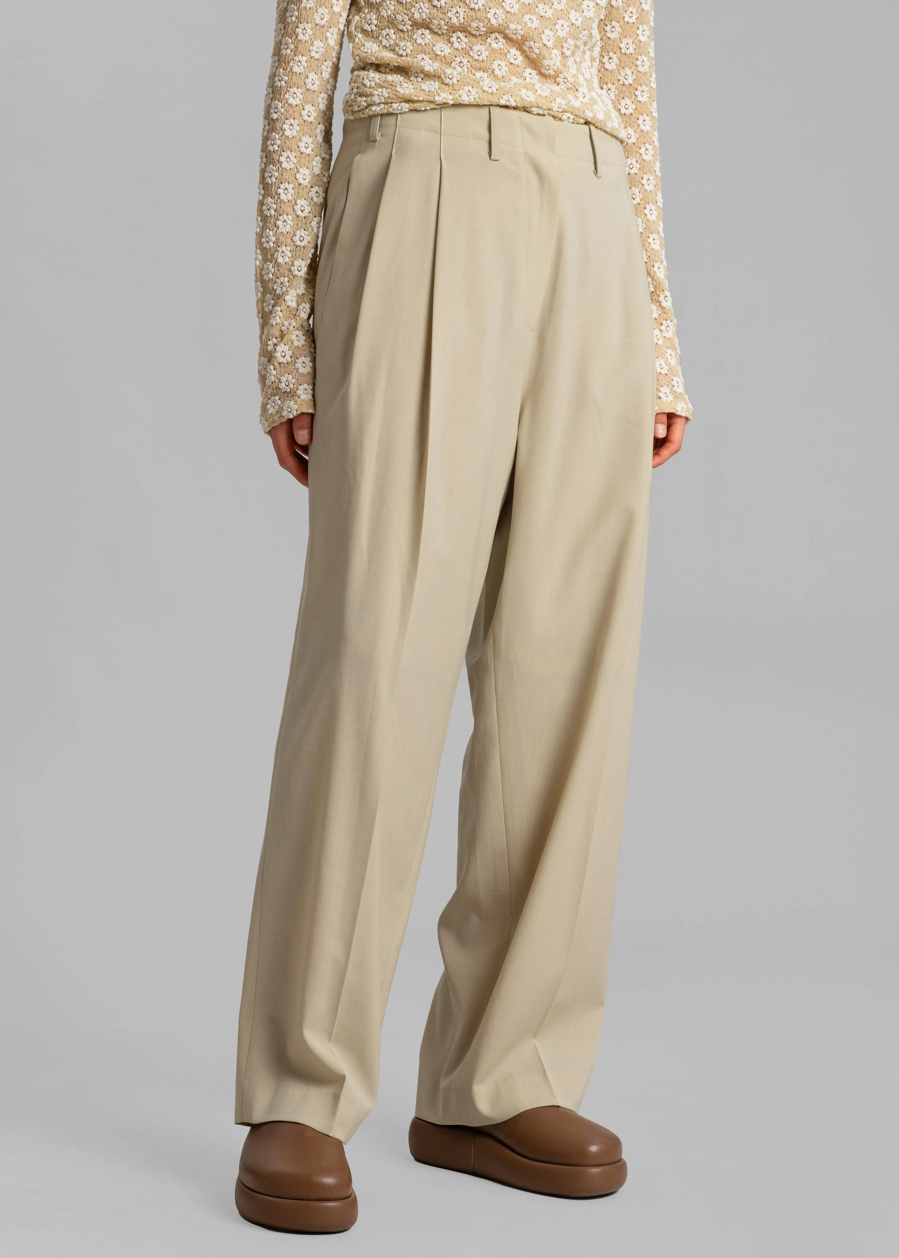 Sefa Tuck Pants - Beige sold by Frankie Shop product image thumbnail 5