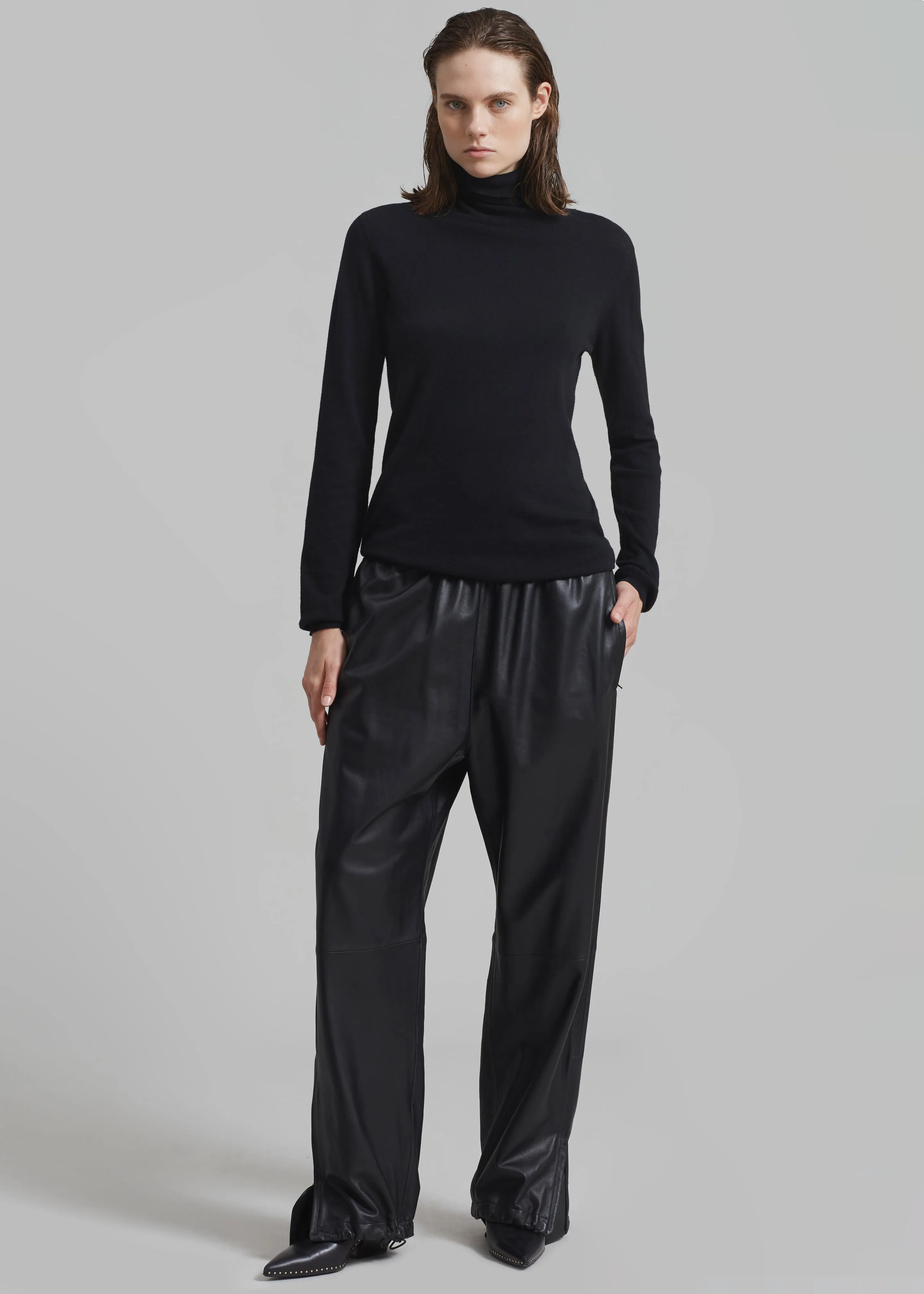 Kevin Leather Trousers - Black sold by Frankie Shop product image thumbnail 5