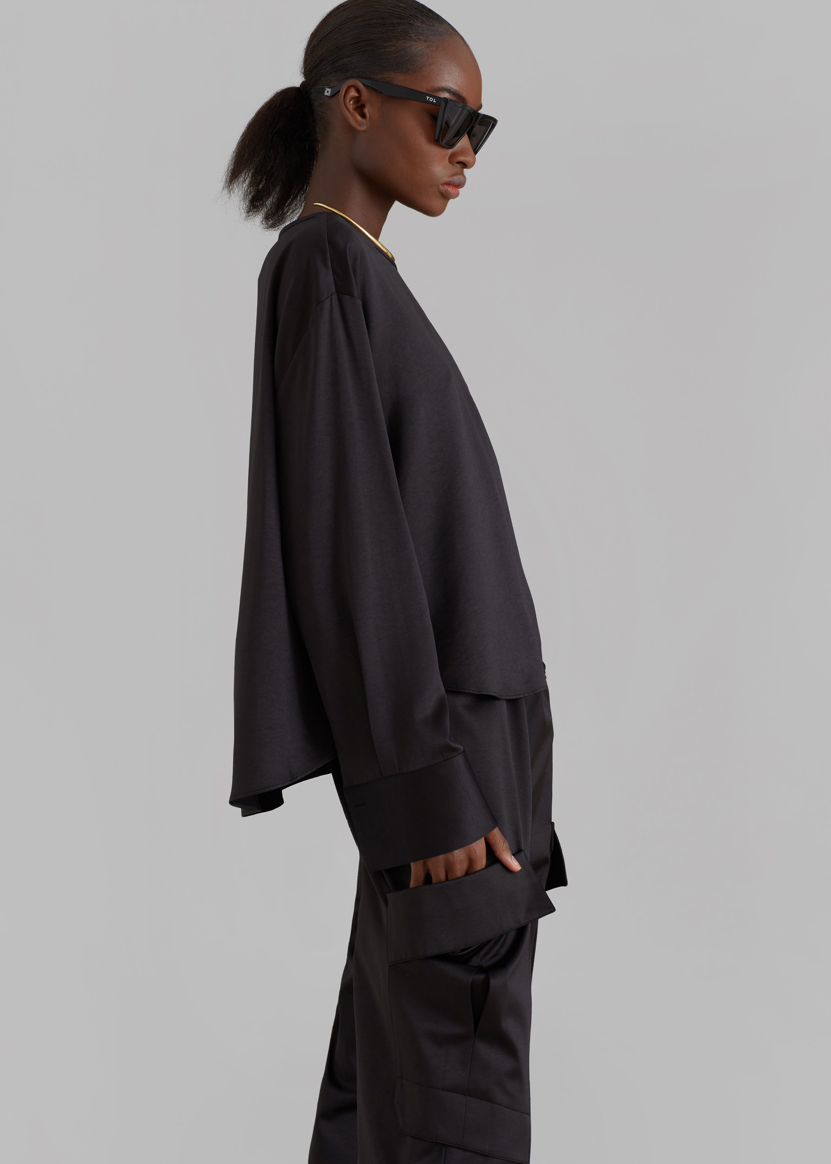 Kemp Silky Blouse - Black sold by Frankie Shop product image thumbnail 2