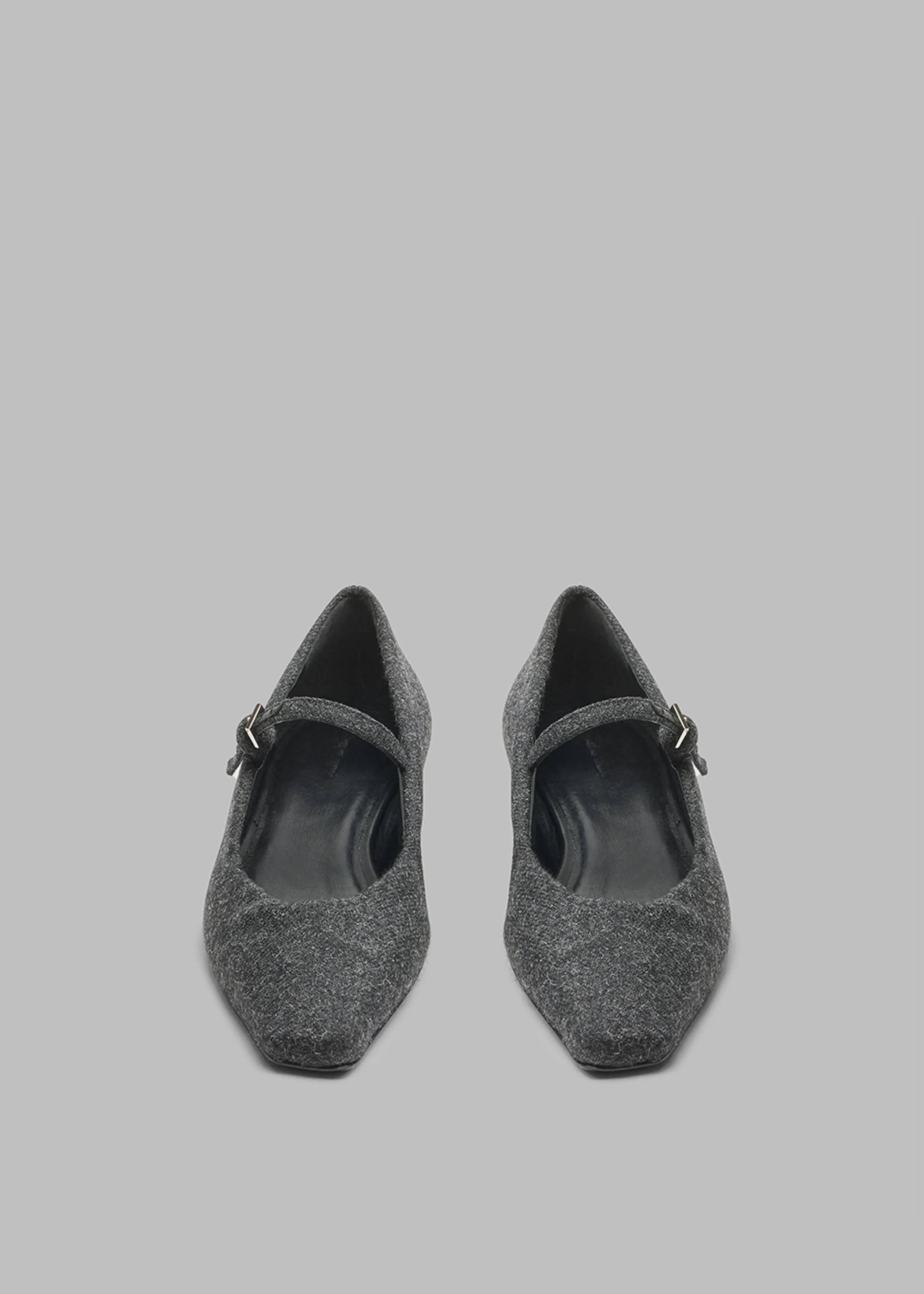 Loulou Studio Regane Flannel Ballerinas - Anthracite sold by Frankie Shop product image thumbnail 3