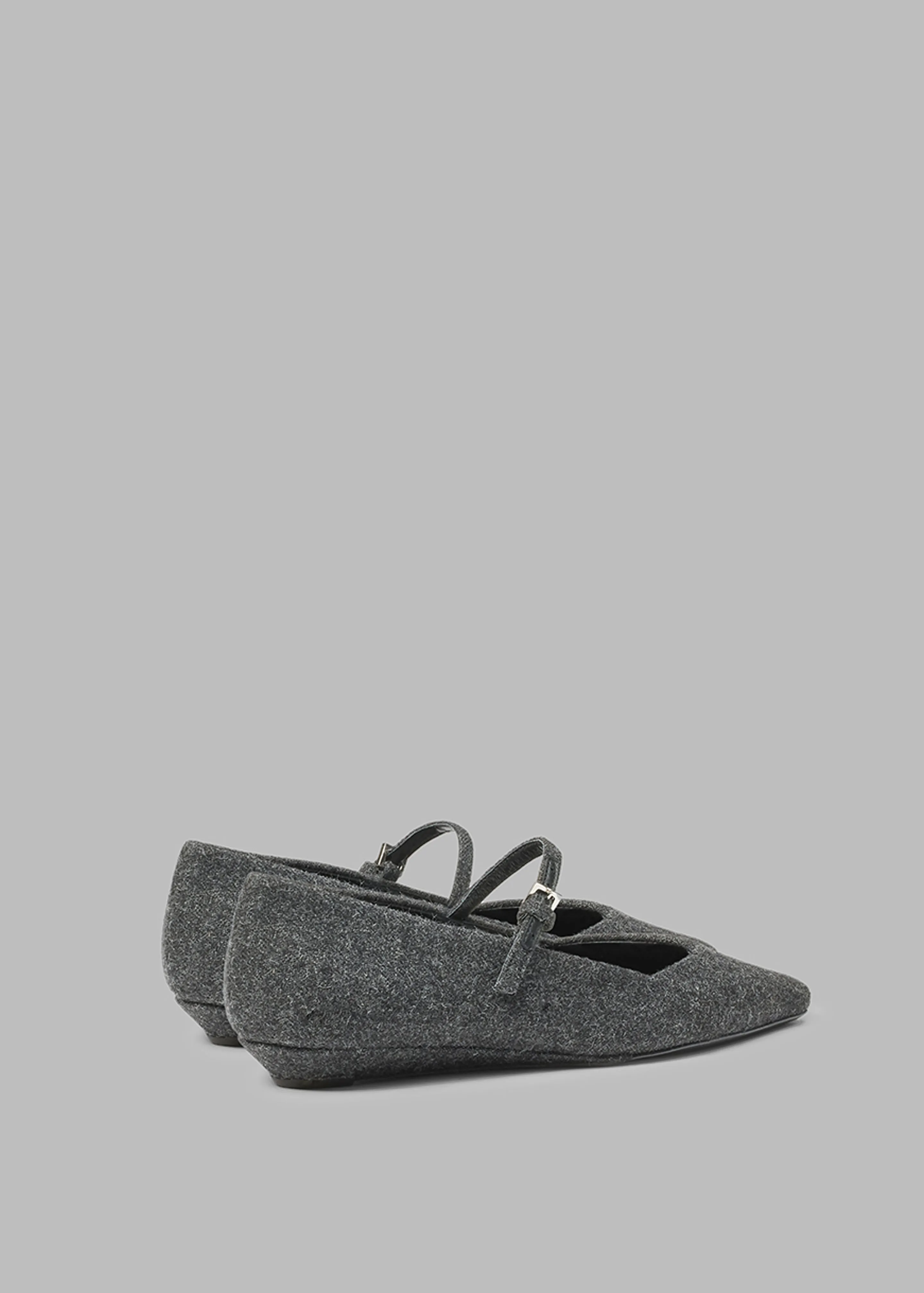 Loulou Studio Regane Flannel Ballerinas - Anthracite sold by Frankie Shop product image thumbnail 2