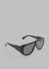 Port Tanger Gambia Sunglasses - Black Acetate/Black Lens sold by Frankie Shop