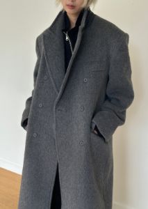 Jordan Wool Coat - Grey sold by Frankie Shop