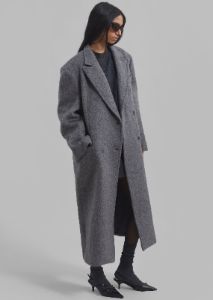 Jordan Wool Coat - Grey sold by Frankie Shop