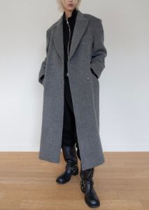 Jordan Wool Coat - Grey sold by Frankie Shop